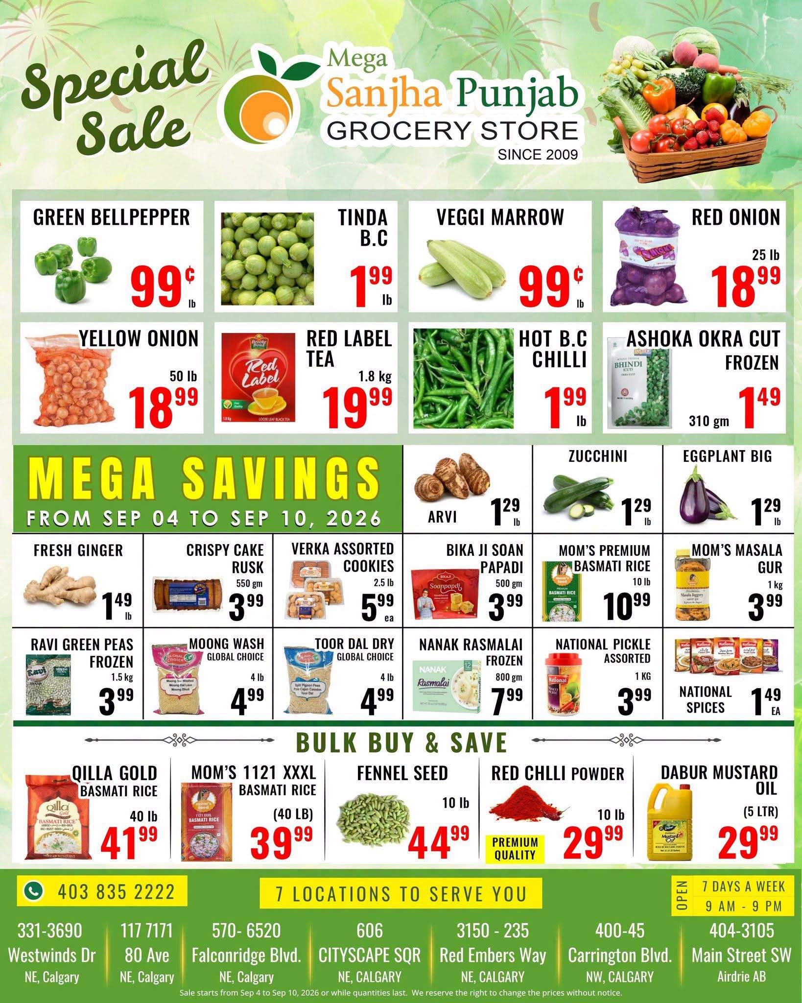 Sanjha Punjab Grocery Store Flyer September 4 to 10