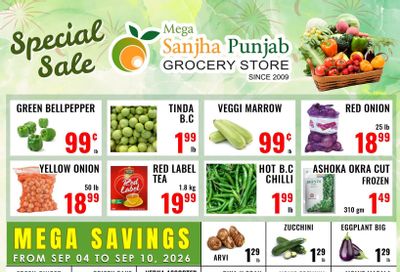 Sanjha Punjab Grocery Store Flyer September 4 to 10
