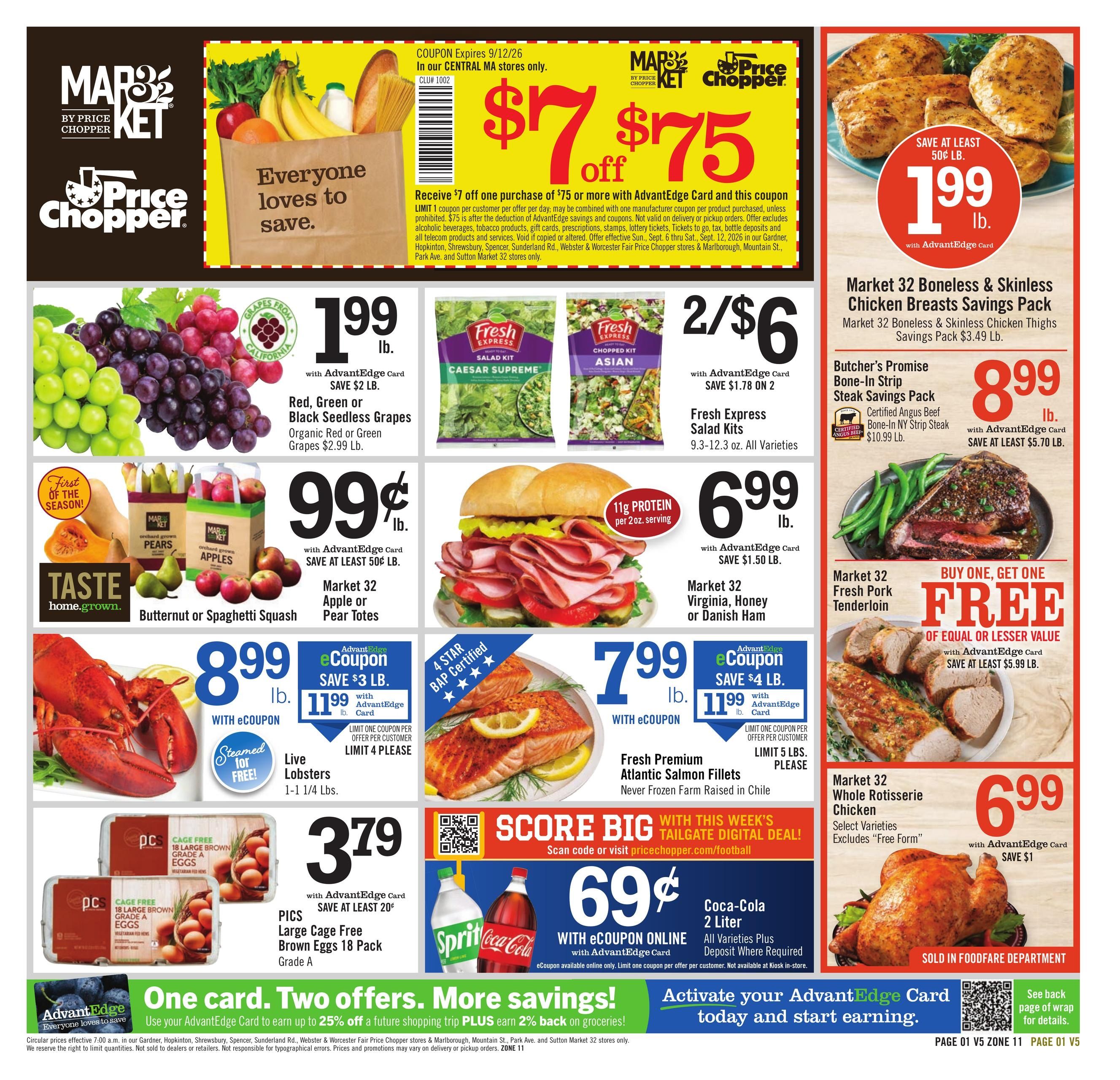 Price Chopper (Athol Area, MA) Weekly Ad September 6 - 12, 2026