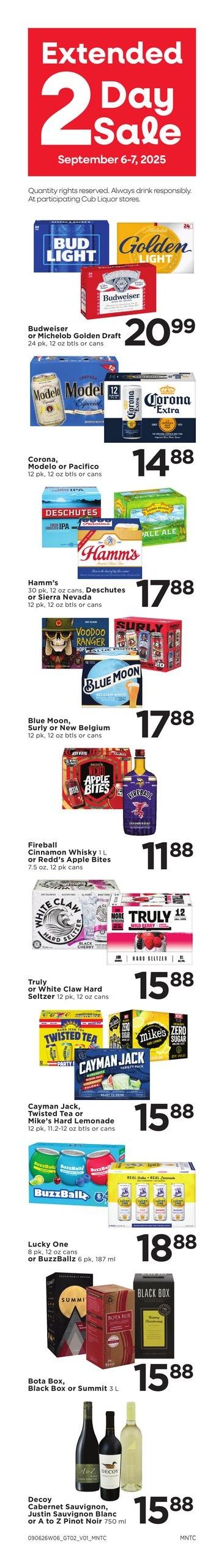 Cub Foods (Chanhassen Area, MN) Weekly Savings Weekly Ad September 6 - 12, 2026