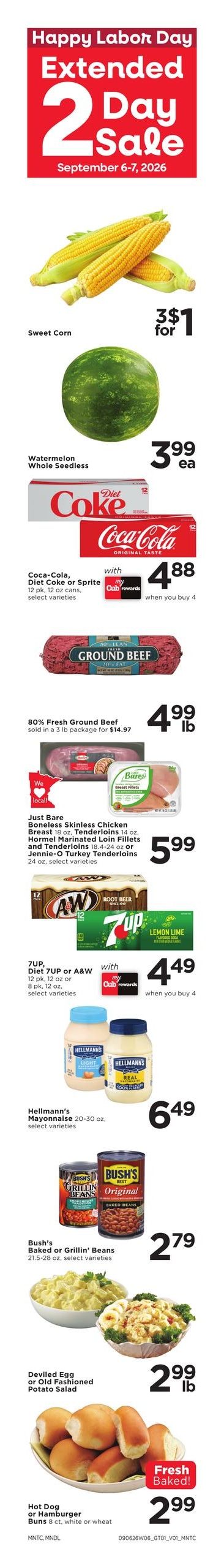 Cub Foods (Chanhassen Area, MN) Weekly Savings Weekly Ad September 6 - 12, 2026
