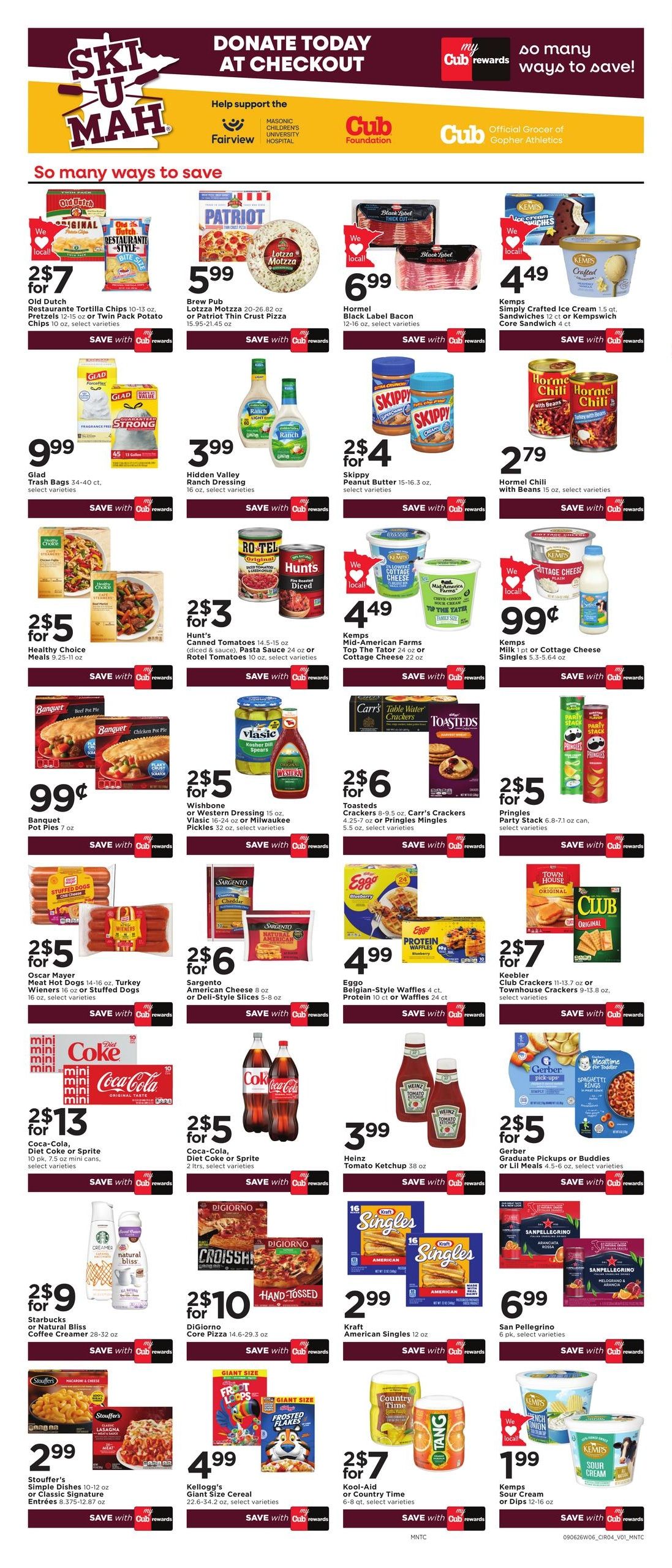 Cub Foods (Chanhassen Area, MN) Weekly Savings Weekly Ad September 6 - 12, 2026
