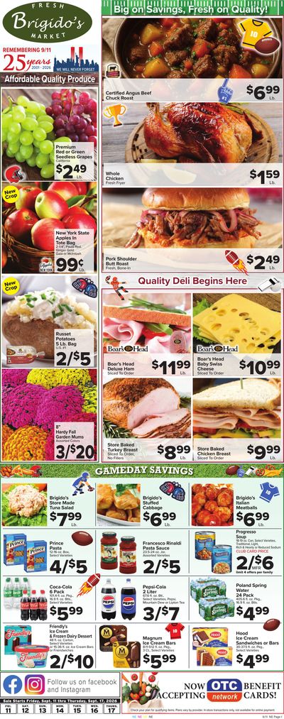 Brigido's Fresh Market Weekly Ad September 11 - 17, 2026