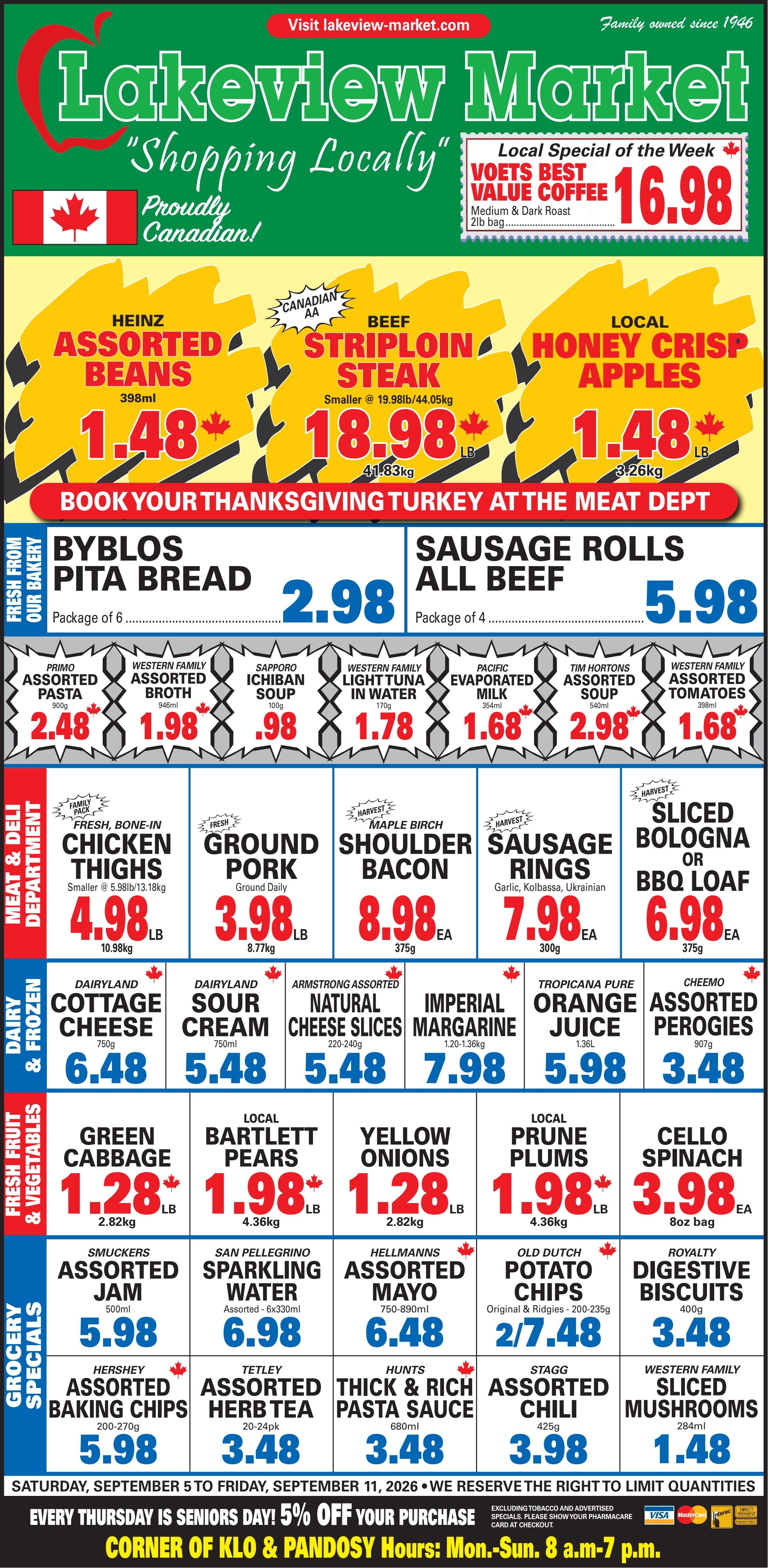 Lakeview Market Flyer September 5 to 11