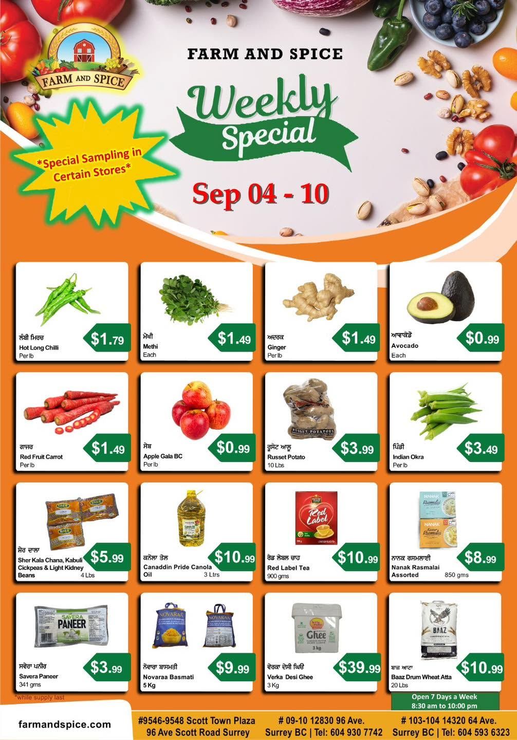 Farm And Spice Grocers Flyer September 4 to 10