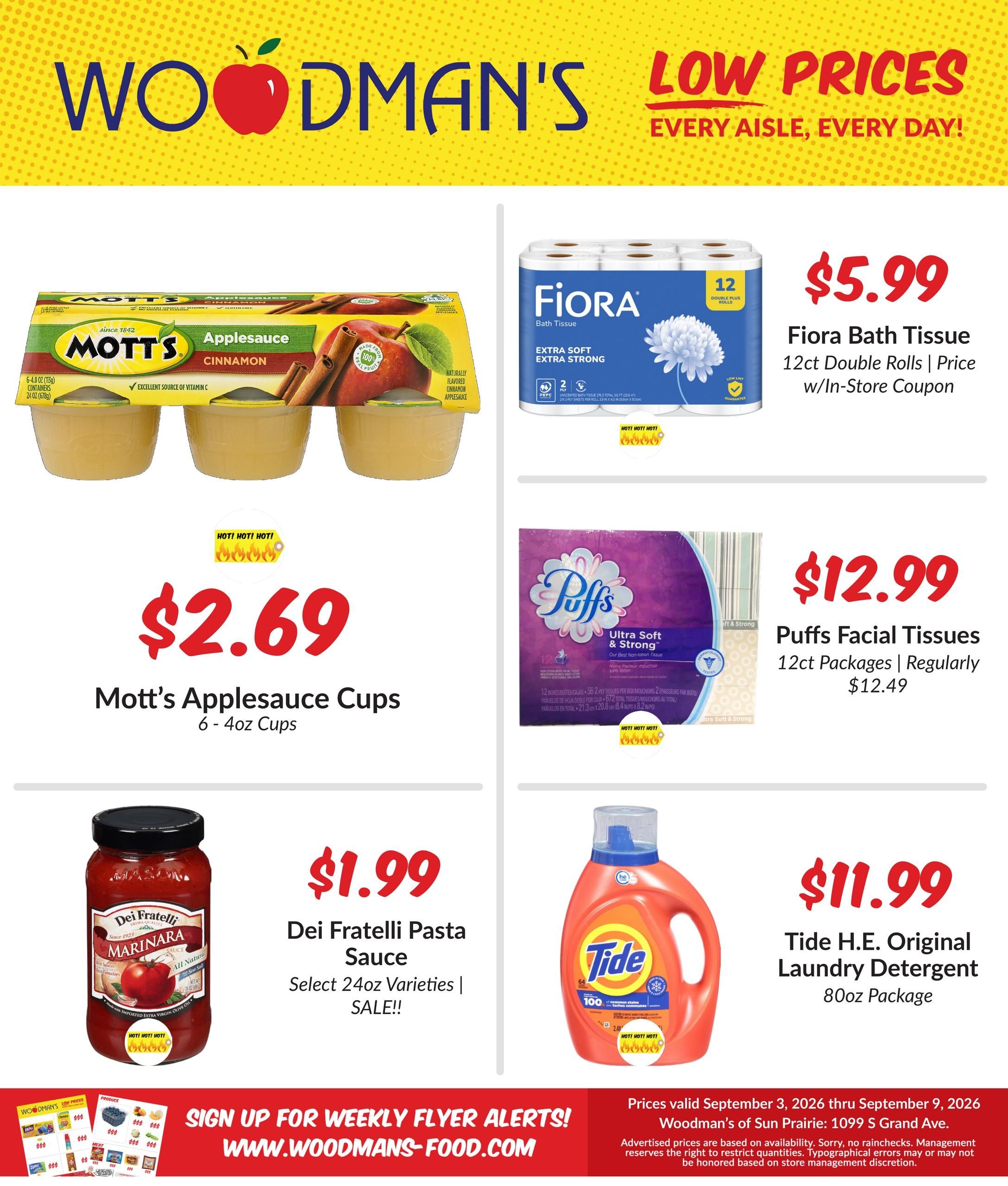 Woodman's Food Market (Deforest-Sun Prairie Area, WI) M1000 Weekly Weekly Ad September 3 - 9, 2026