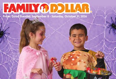 Family Dollar Halloween Book Weekly Ad September 8 - October 31, 2026