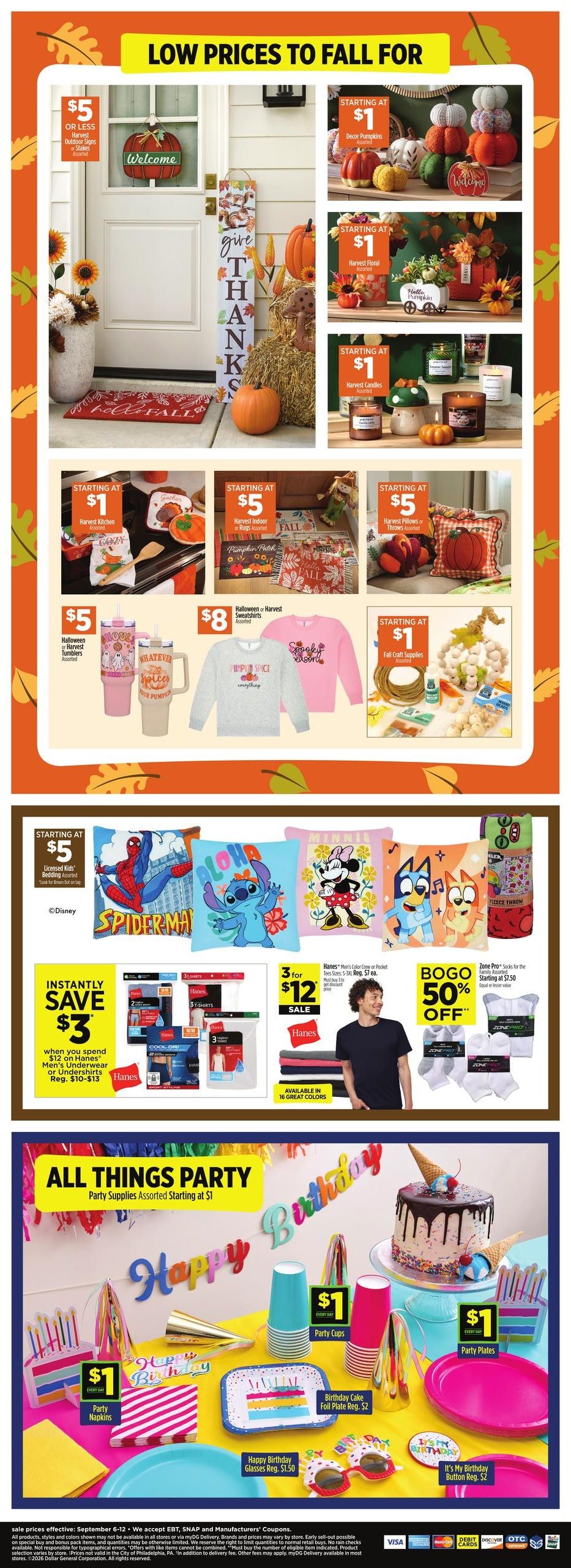 Dollar General (Batesville Area, MS) Weekly Ad September 6 - 12, 2026