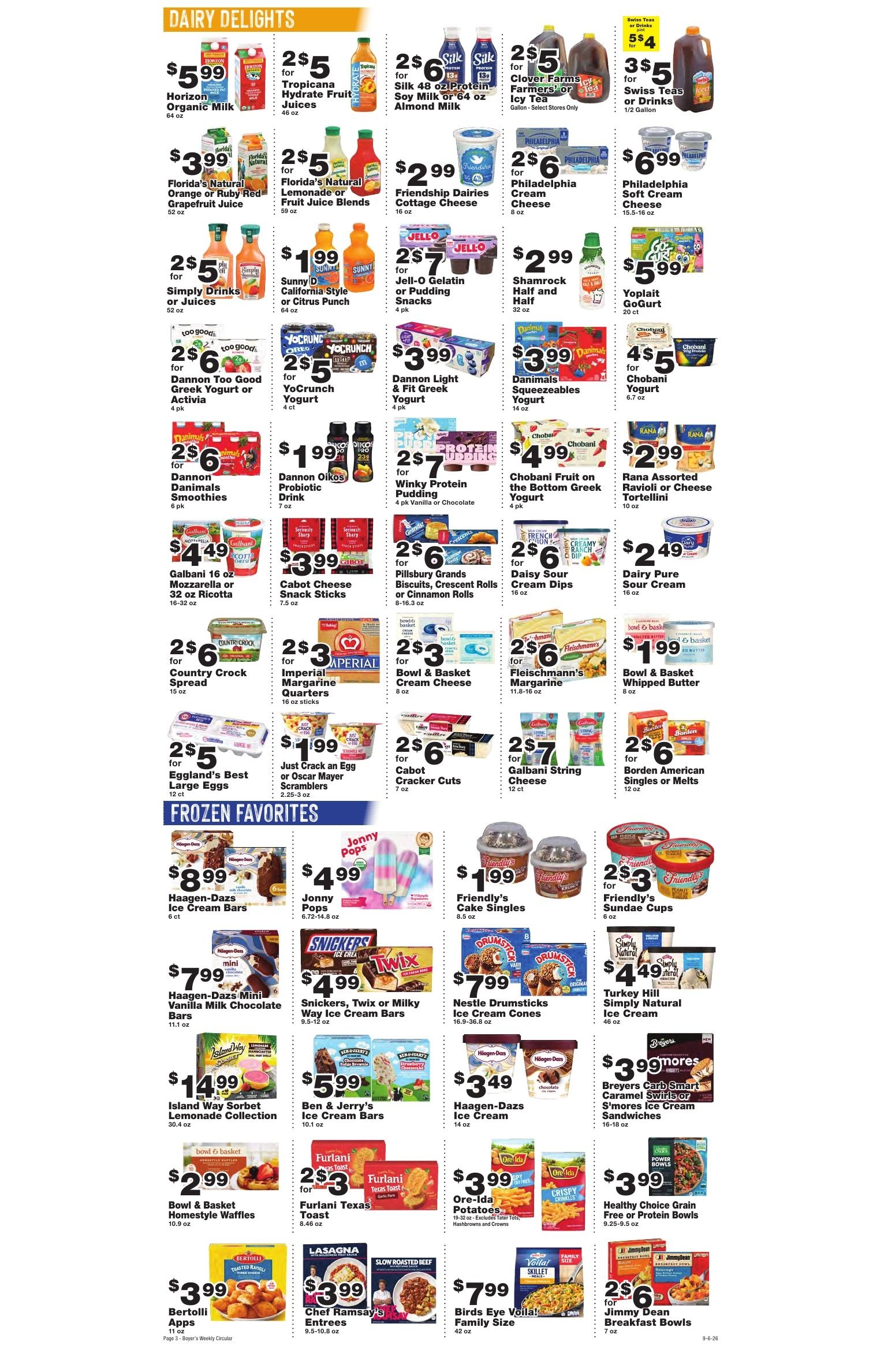 Boyer's Food Markets (Ashland and other locations, PA) Weekly Ad September 6 - 12, 2026