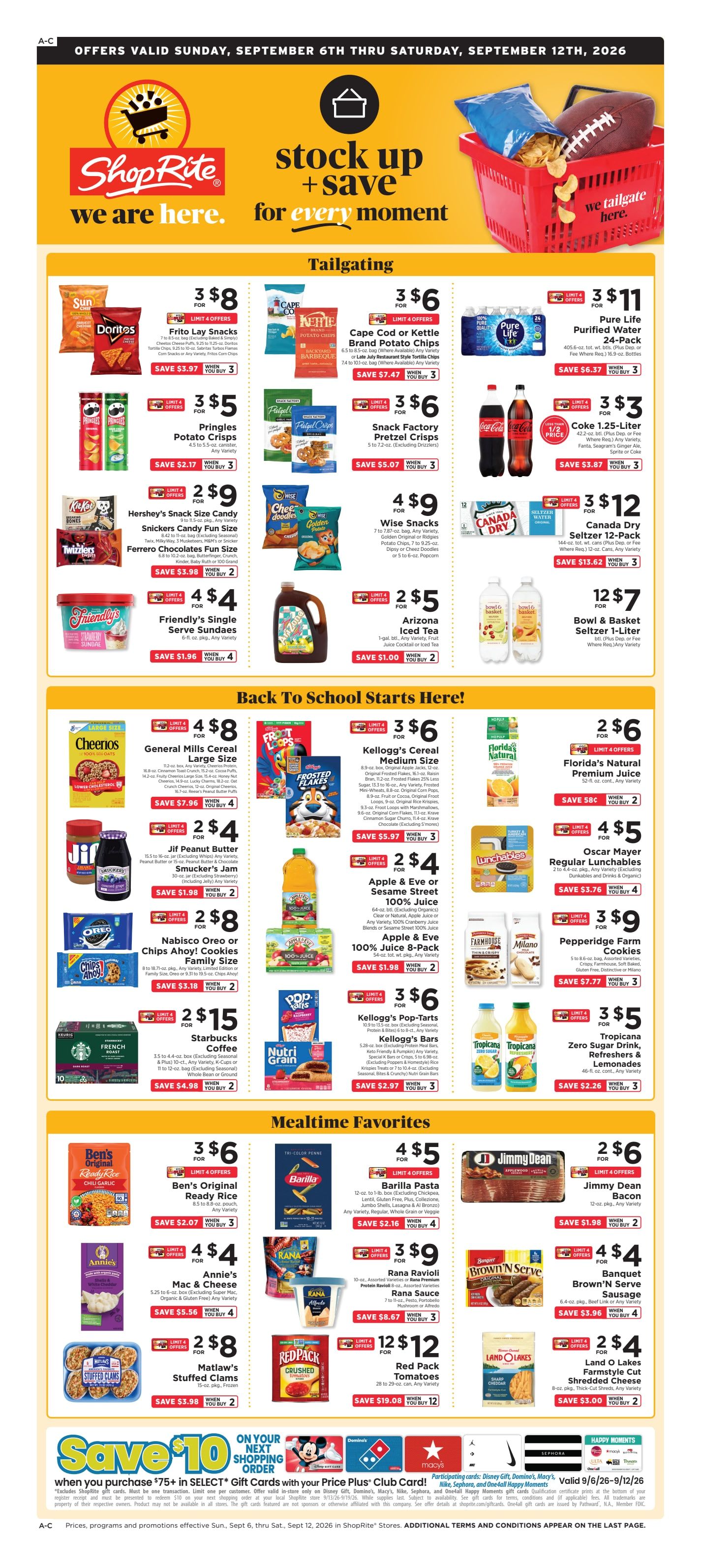 ShopRite (1905 Sunrise Hwy, Bay Shore, NY) Weekly Ad September 6 - 12, 2026