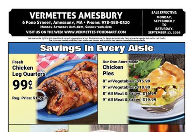 Vermette's Market Weekly Ad September 7 - 12, 2026