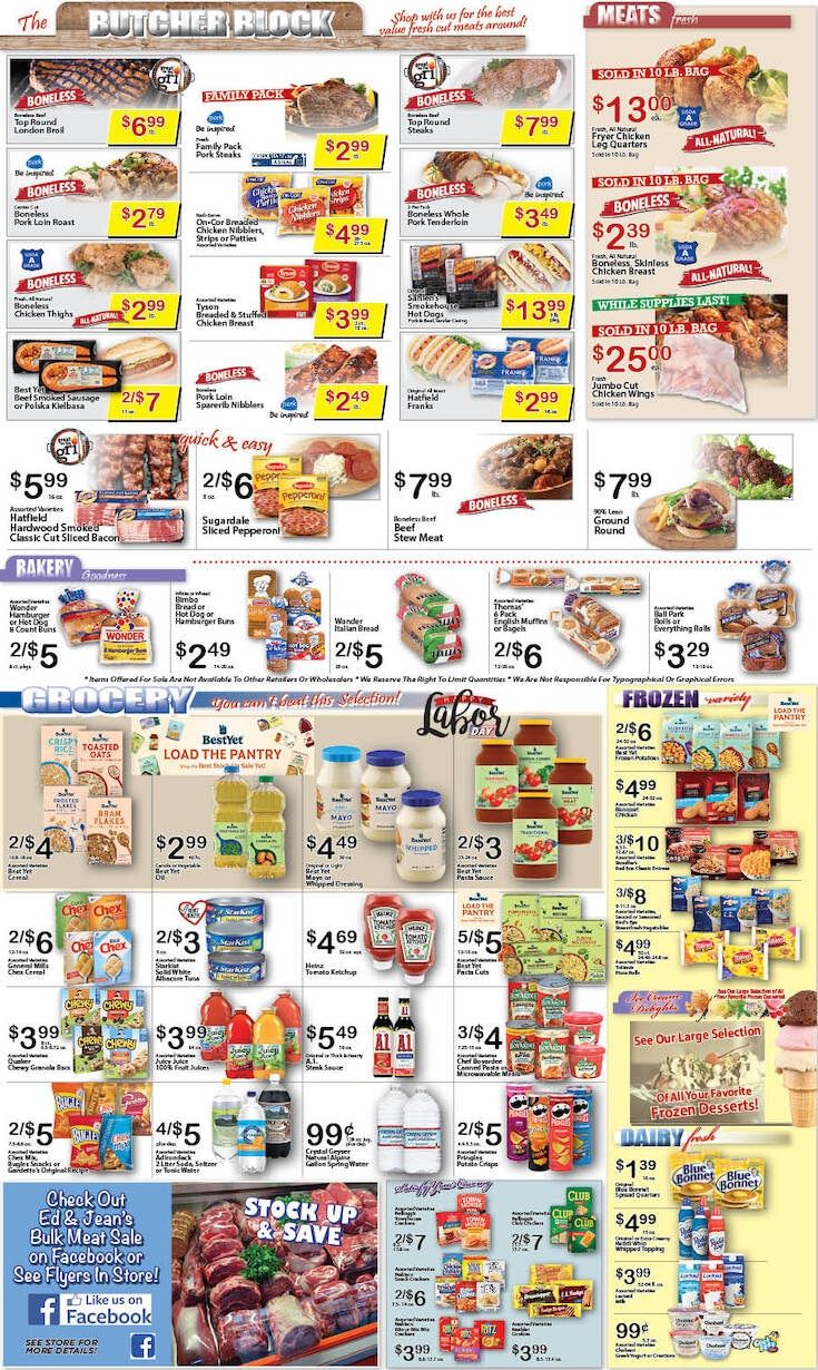 Ed and Jean's Market Weekly Ad September 6 - 12, 2026
