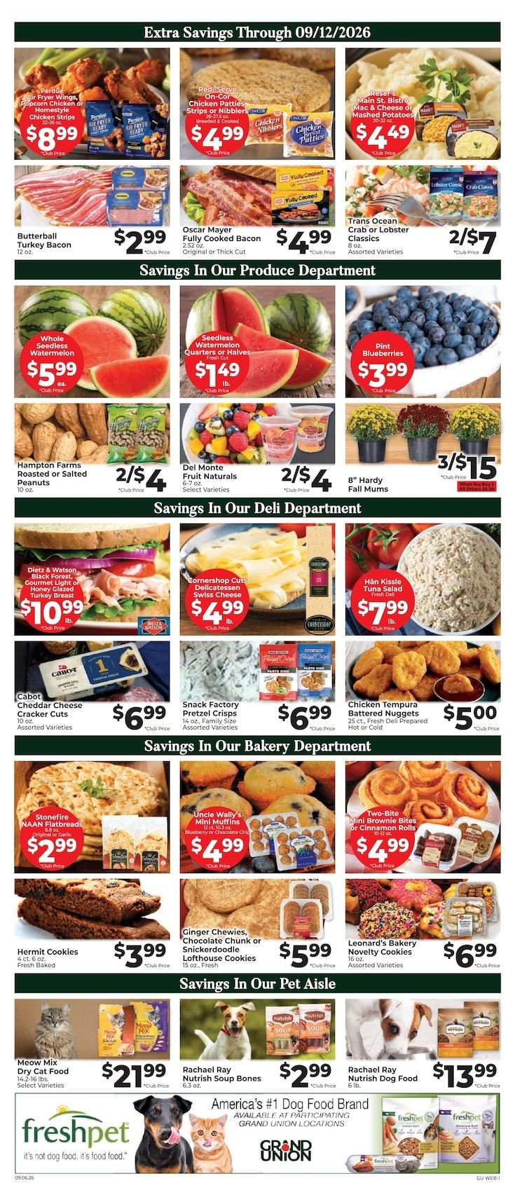 Grand Union (New York) Weekly Ad September 6 - 12, 2026