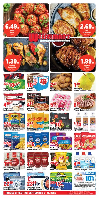 Wesselman's Weekly Ad September 9 - 15, 2026