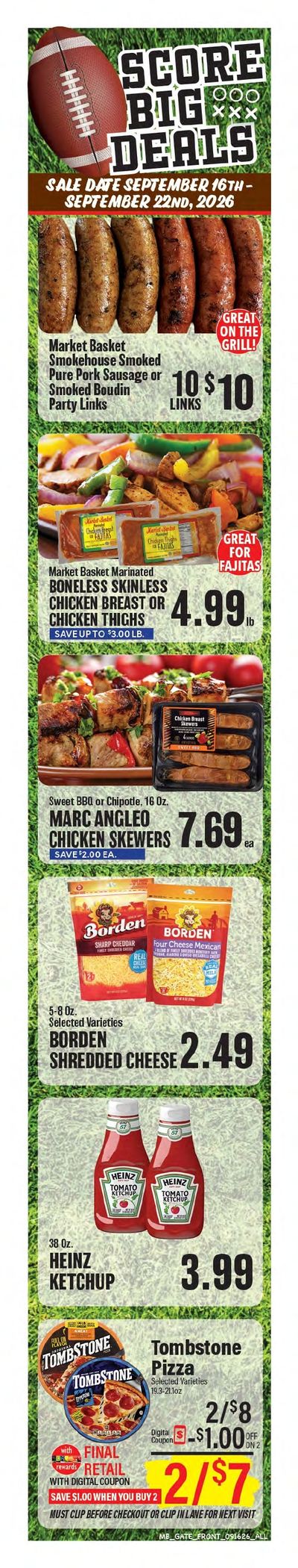 Market Basket (Many, LA) Weekly Ad September 16 - 22, 2026