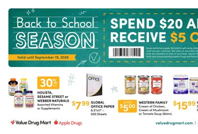 Apple Drugs Flyer September 6 to 19