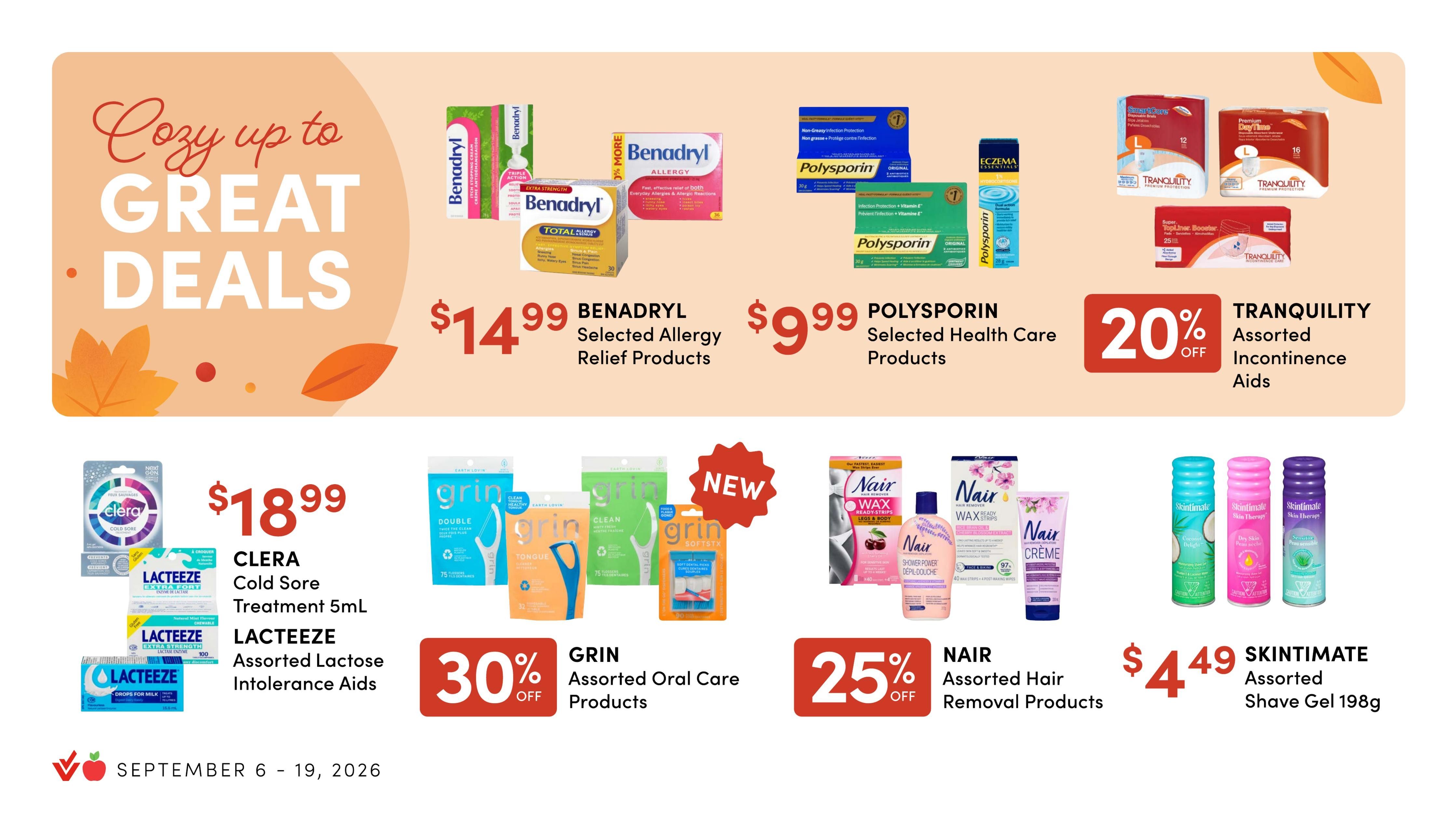 Apple Drugs Flyer September 6 to 19