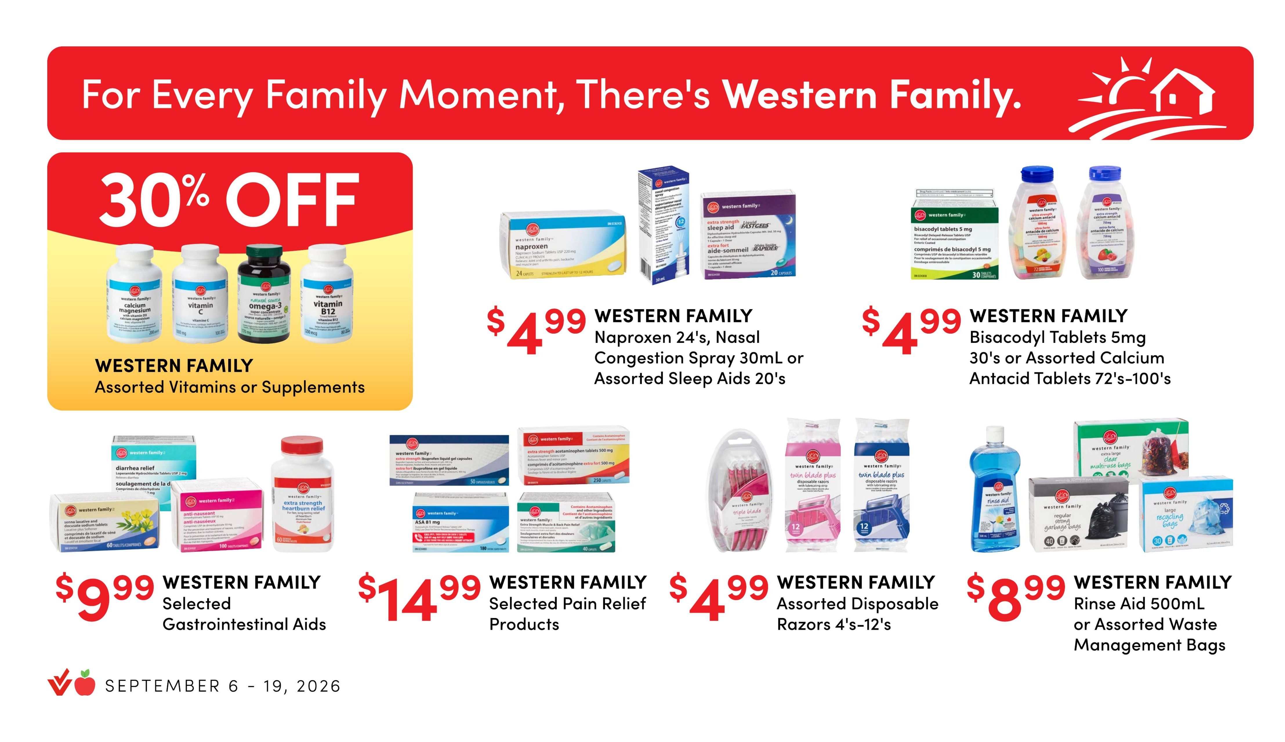 Apple Drugs Flyer September 6 to 19