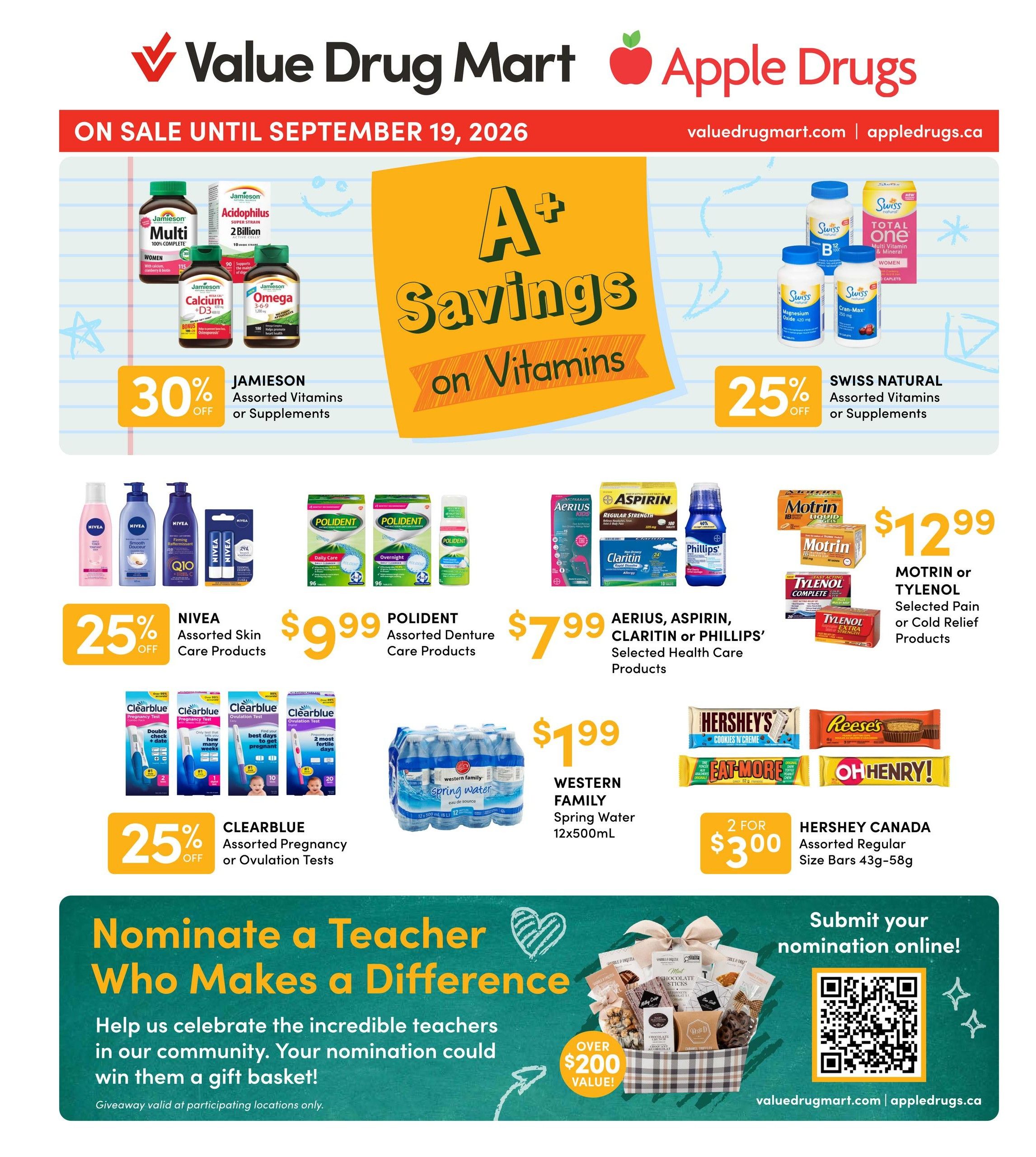 Apple Drugs Flyer September 6 to 19