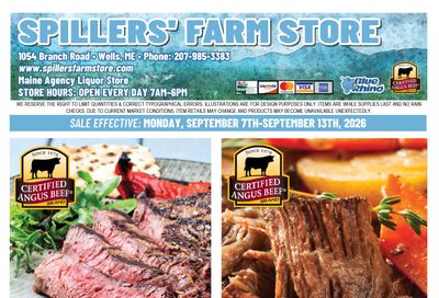 Spillers' Farm Store Weekly Ad September 7 - 13, 2026
