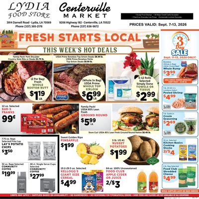 Centerville Market Weekly Ad September 7 - 13, 2026