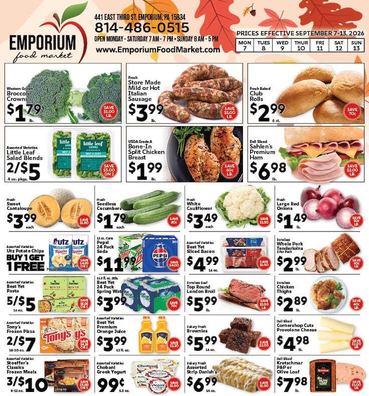 Emporium Food Market Weekly Ad September 7 - 13, 2026