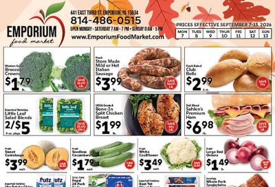Emporium Food Market Weekly Ad September 7 - 13, 2026