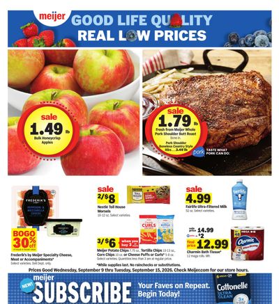 Meijer (Sheboygan Falls Area, WI) Weekly Ad September 9 - 15, 2026