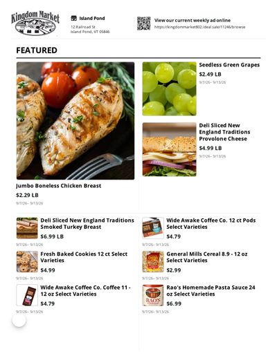 Kingdom Market Weekly Ad September 7 - 13, 2026