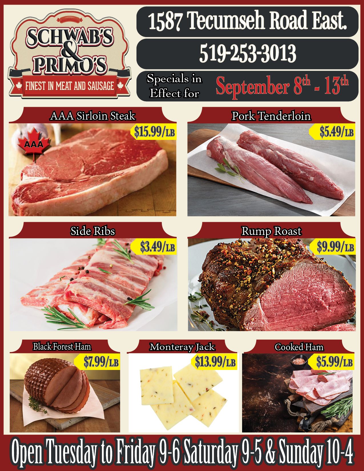 Schwab's & Primo's Flyer September 8 to 13