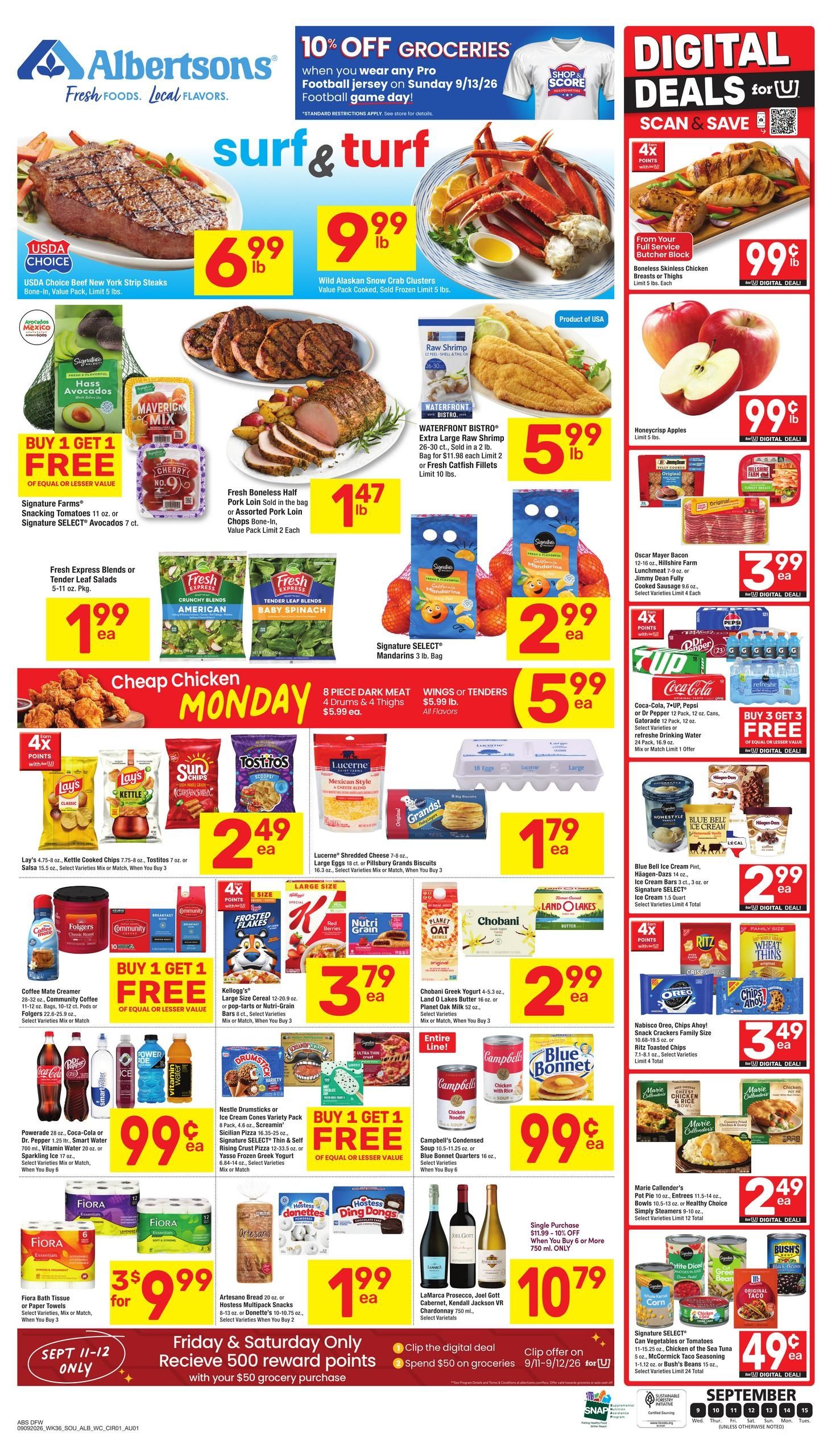 Albertsons (Allen Area, TX) Weekly Ad September 9 - 15, 2026