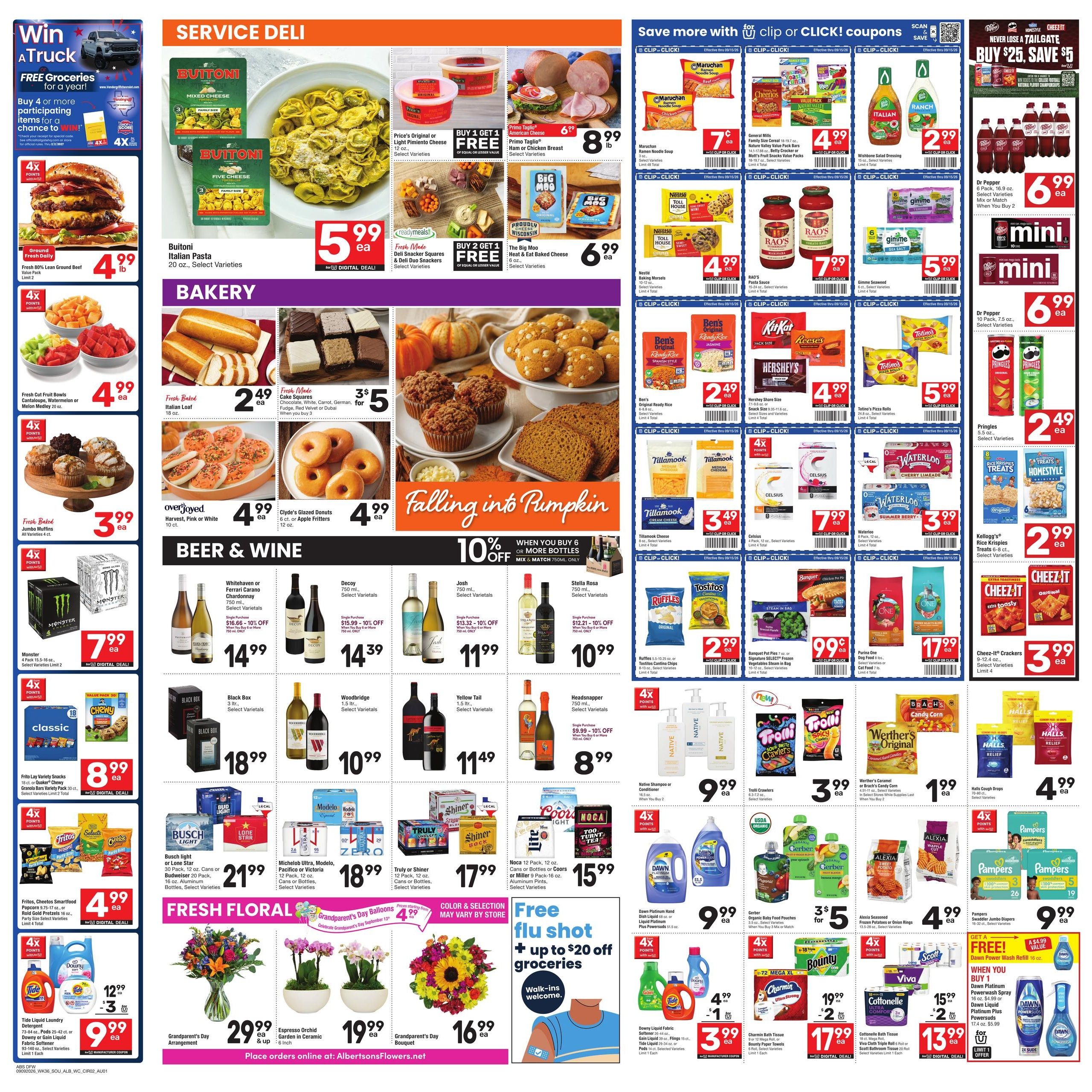 Albertsons (Allen Area, TX) Weekly Ad September 9 - 15, 2026