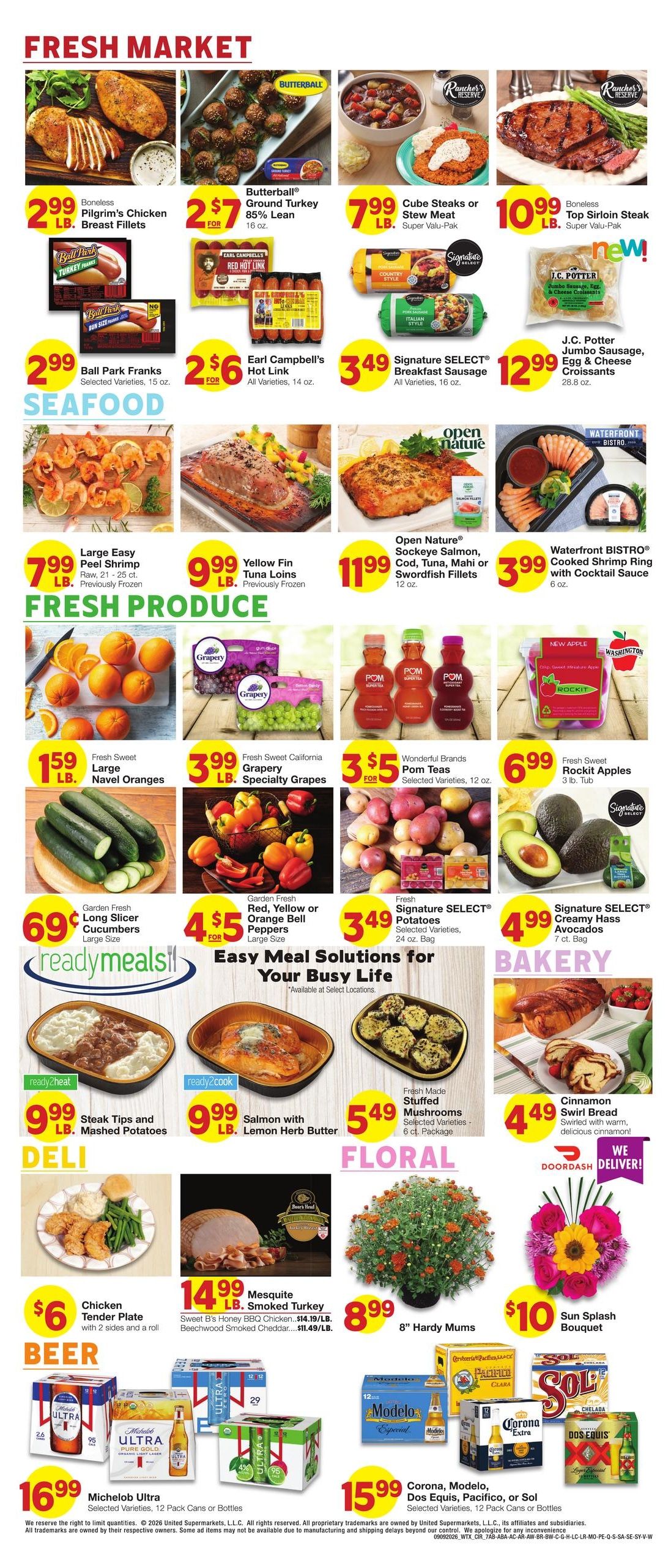 Market Street (Amarillo-Lubbock Area, TX) Weekly Ad September 9 - 15, 2026