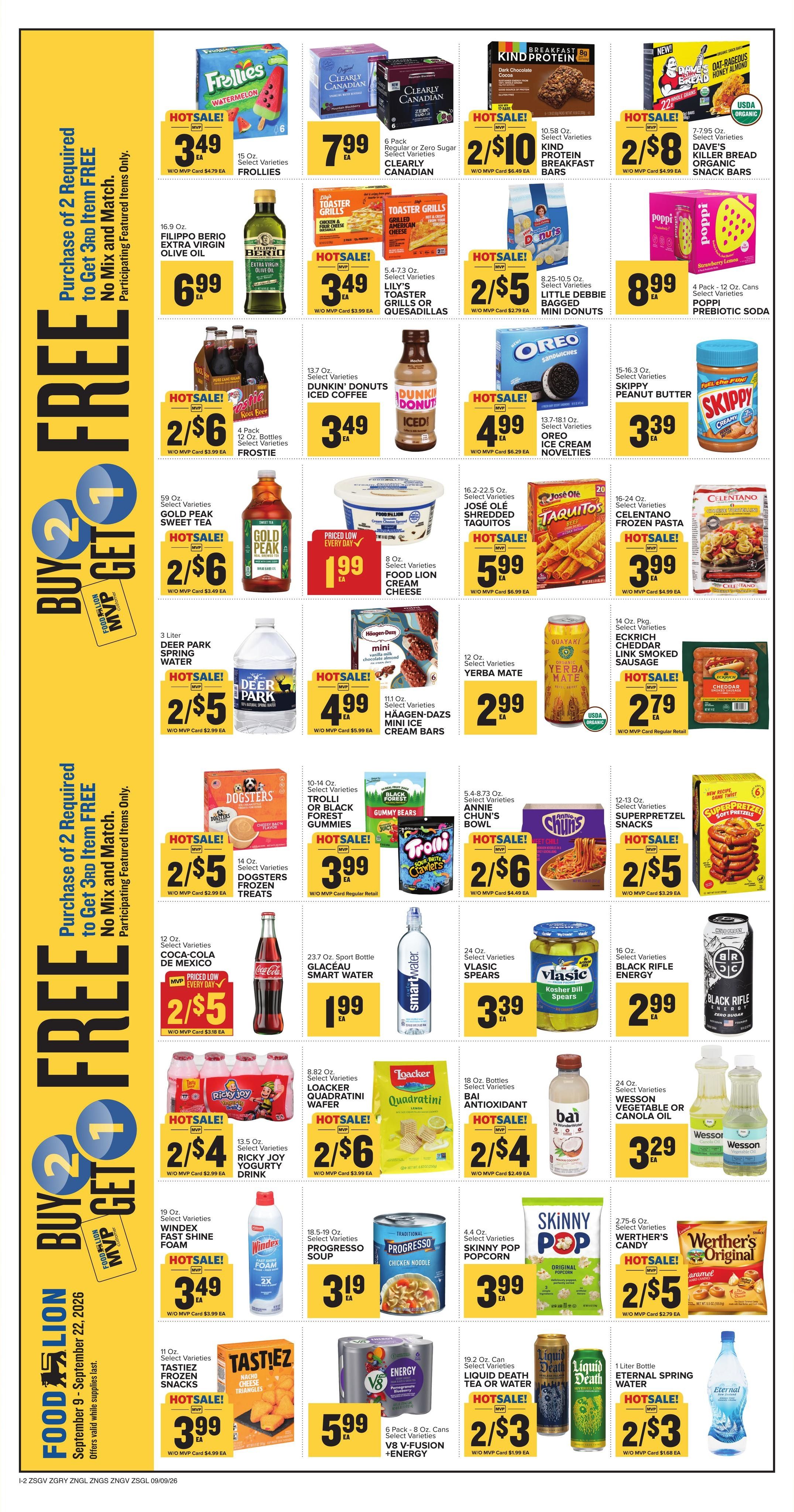 Food Lion (Simpsonville Area, SC) Weekly Ad September 9 - 15, 2026