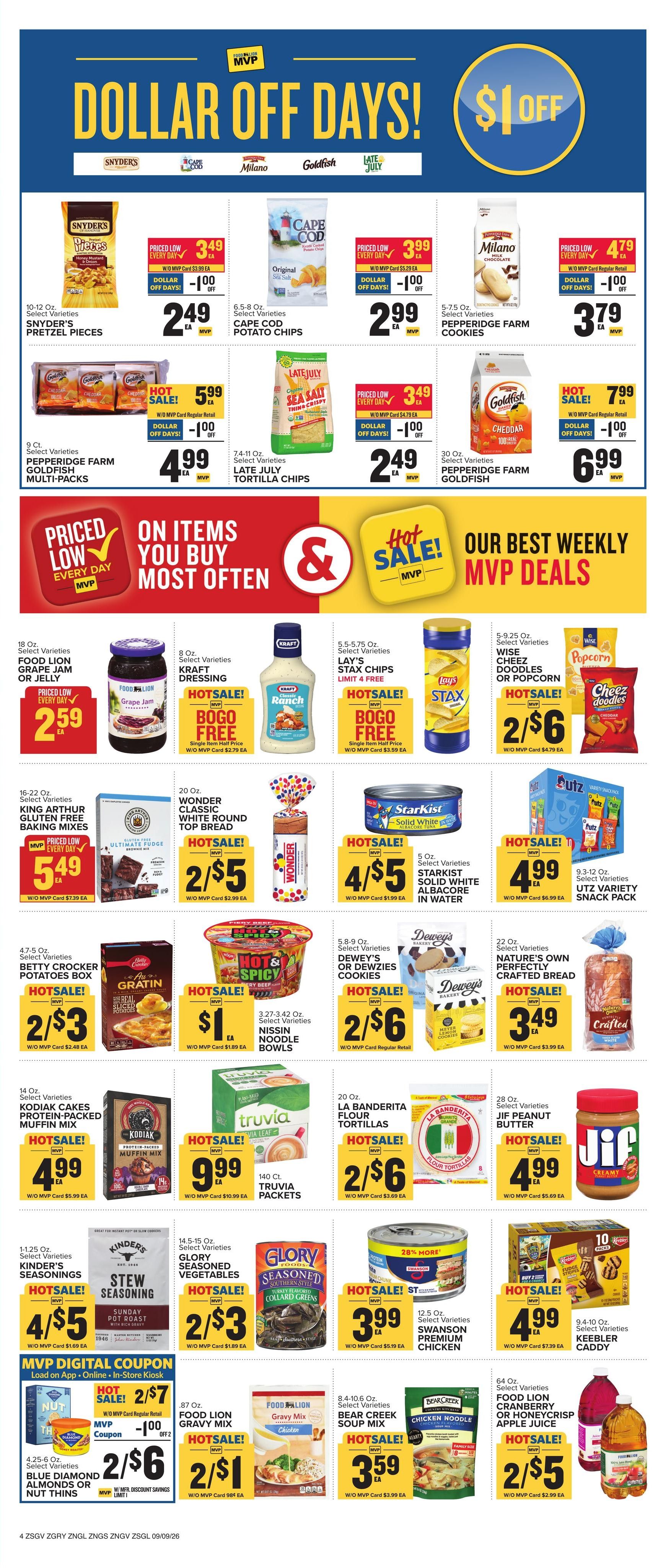 Food Lion (Simpsonville Area, SC) Weekly Ad September 9 - 15, 2026
