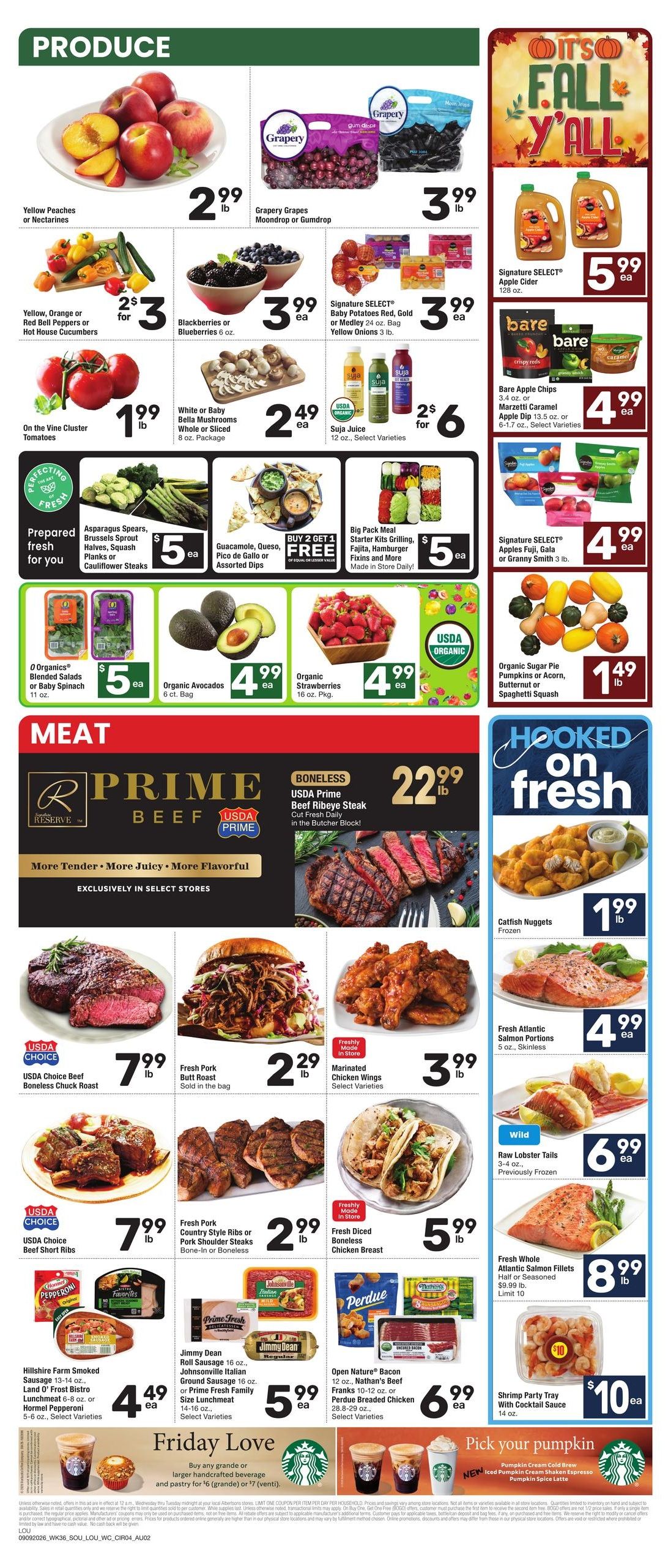 Albertsons (Belcher Area, LA) Weekly Ad September 9 - 15, 2026