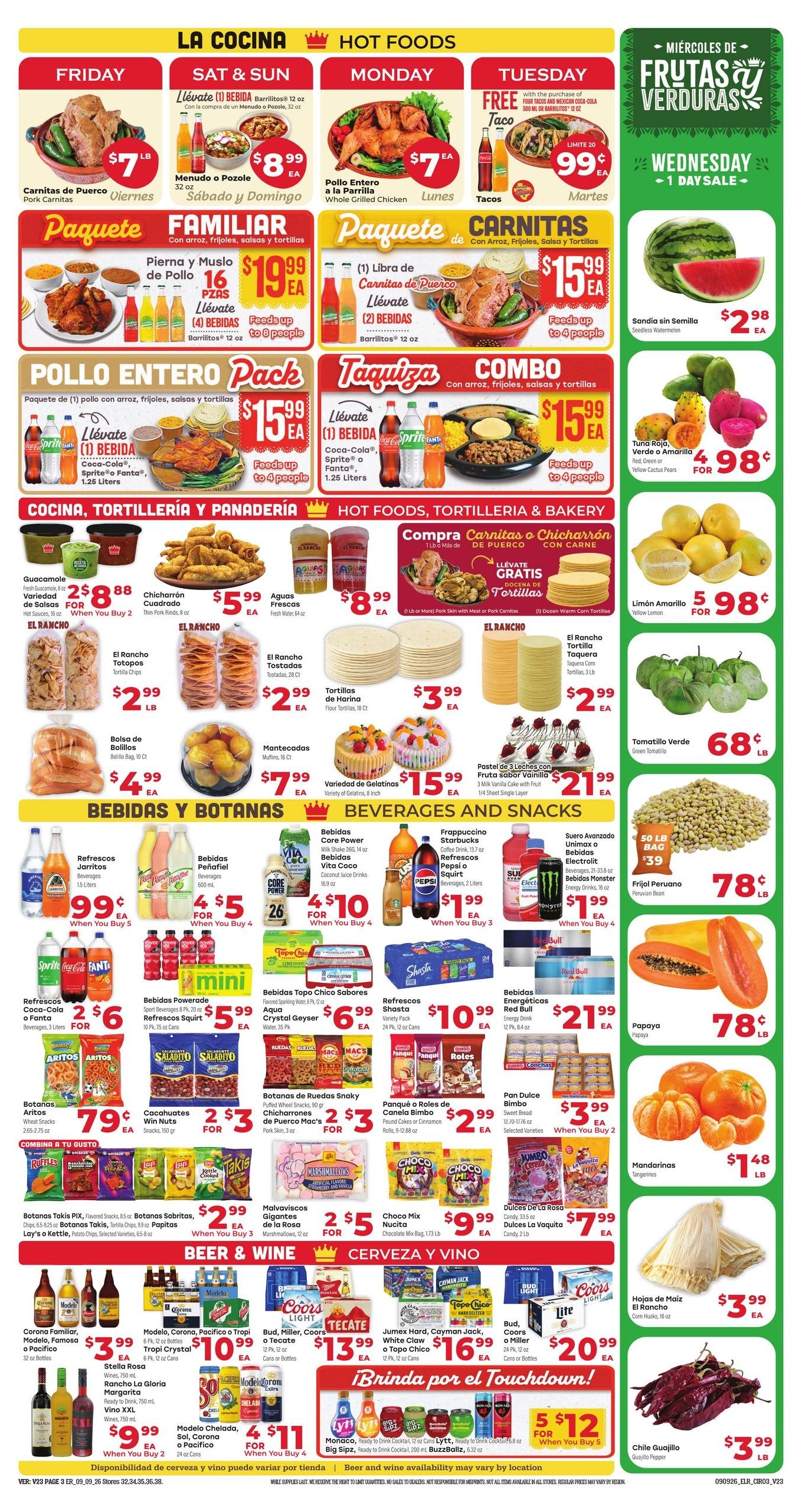 El Rancho Supermercado (Conroe Area, TX) Weekly Ad September 9 - 15, 2026