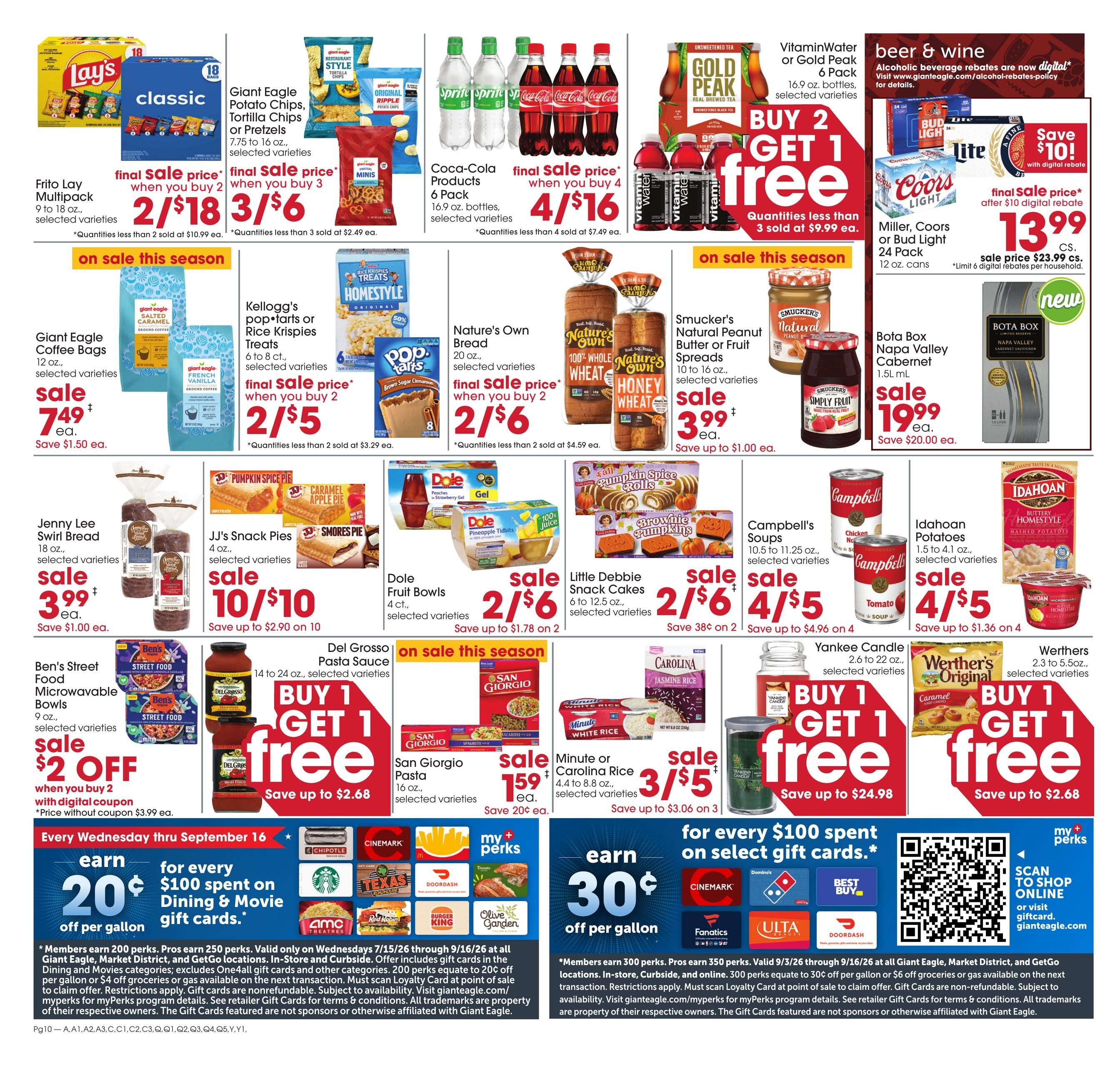 Giant Eagle (Columbus Area, OH) Weekly Ad September 10 - 16, 2026