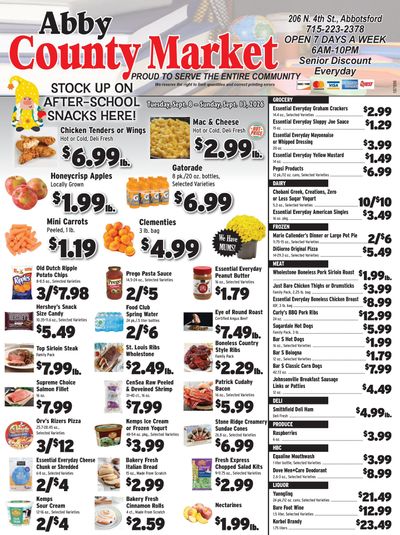 Abby County Market Weekly Ad September 8 - 13, 2026