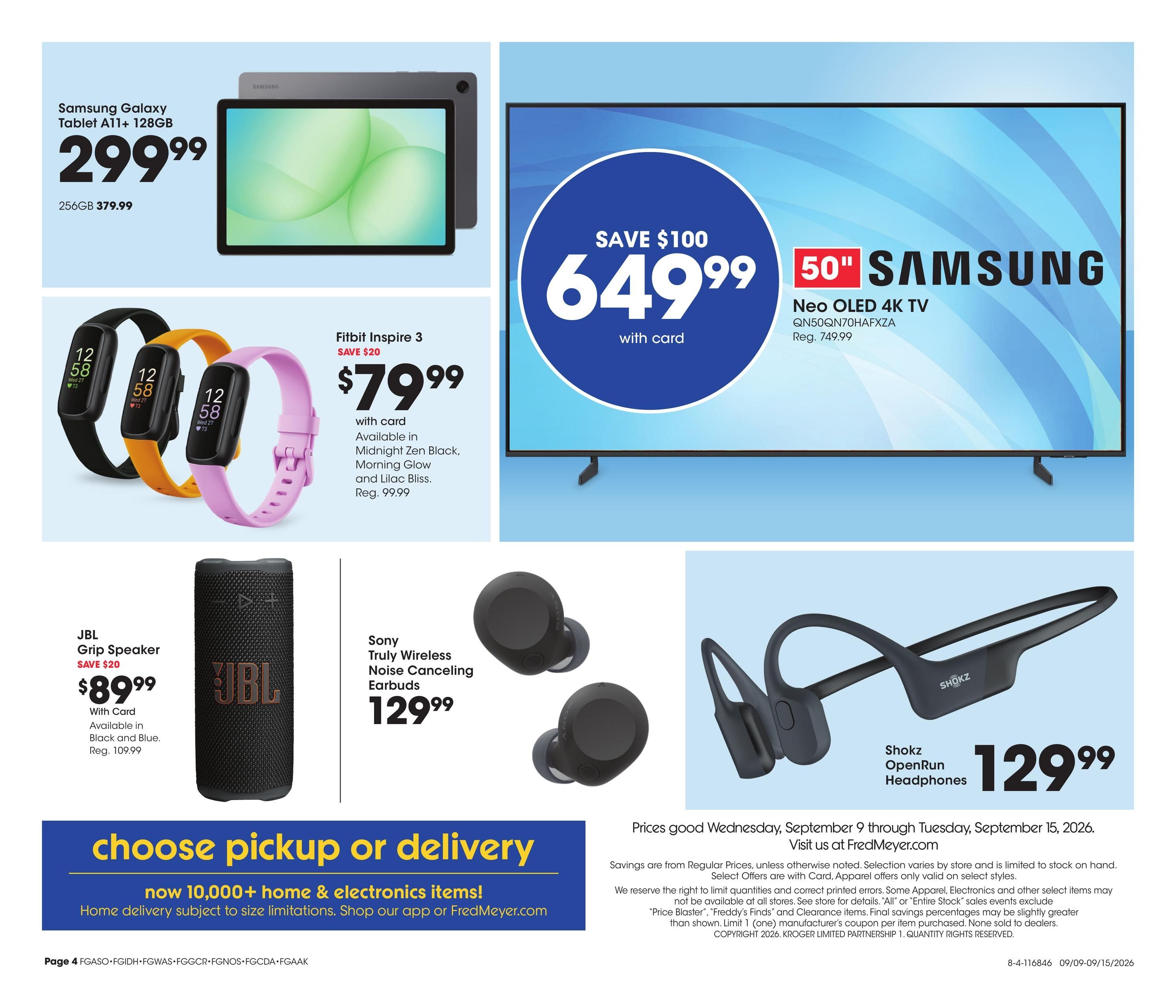 Fred Meyer (Anchorage-Fairbanks Area, AK) Home & Apparel Weekly Ad September 9 - 15, 2026