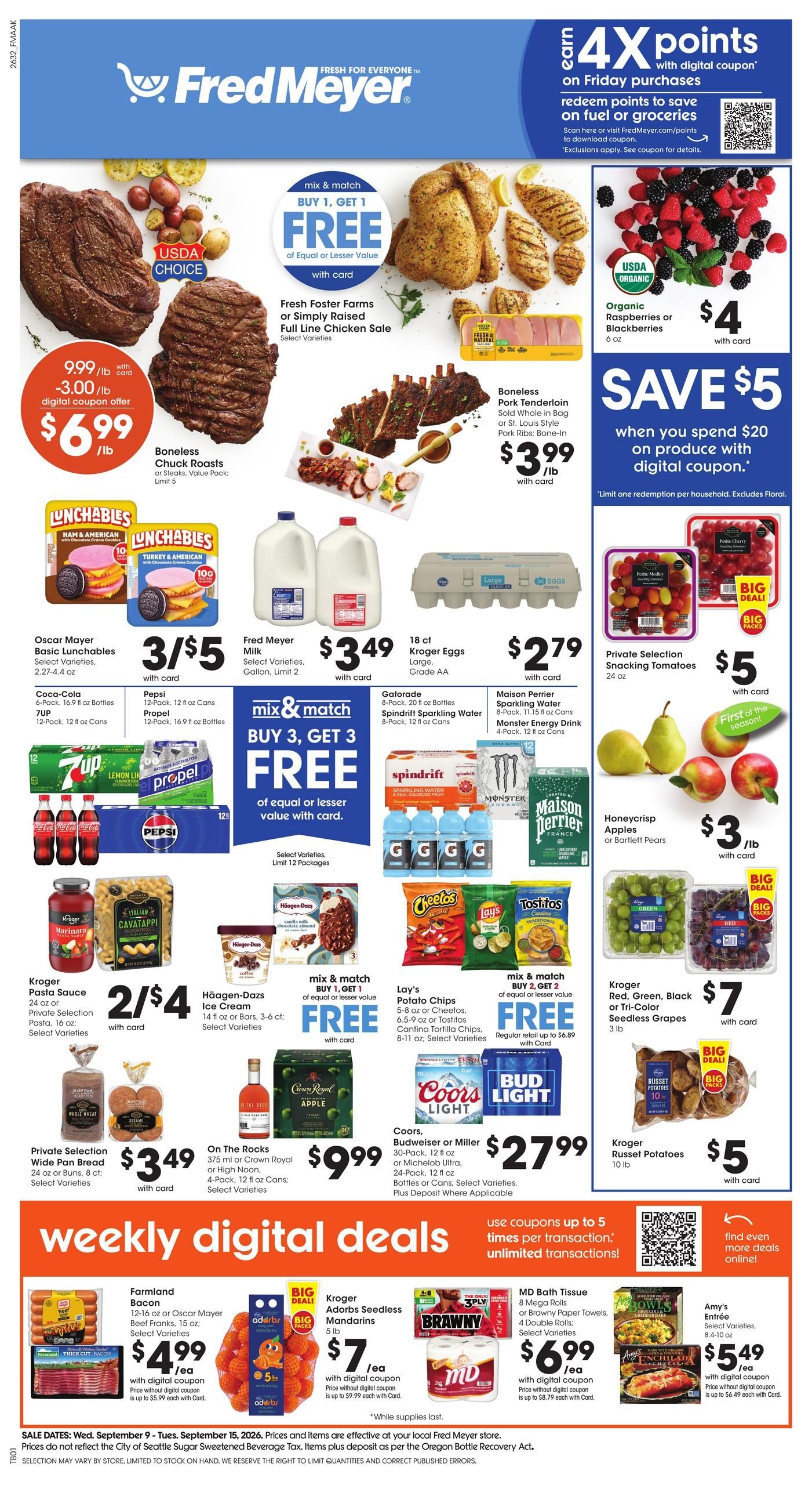 Fred Meyer (Anchorage-Fairbanks Area, AK) Weekly Ad September 9 - 15, 2026