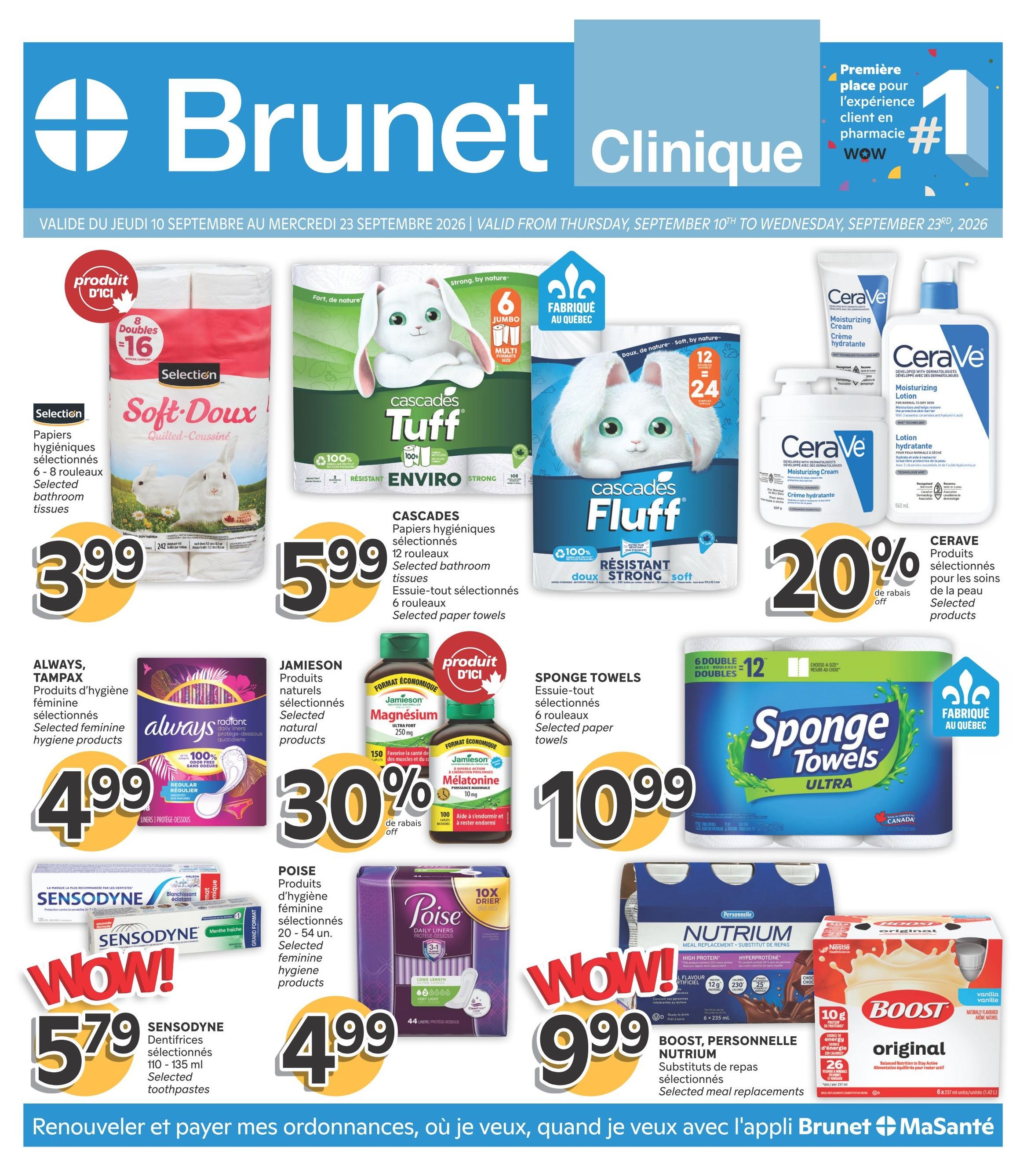 Brunet Clinique Flyer September 10 to 23