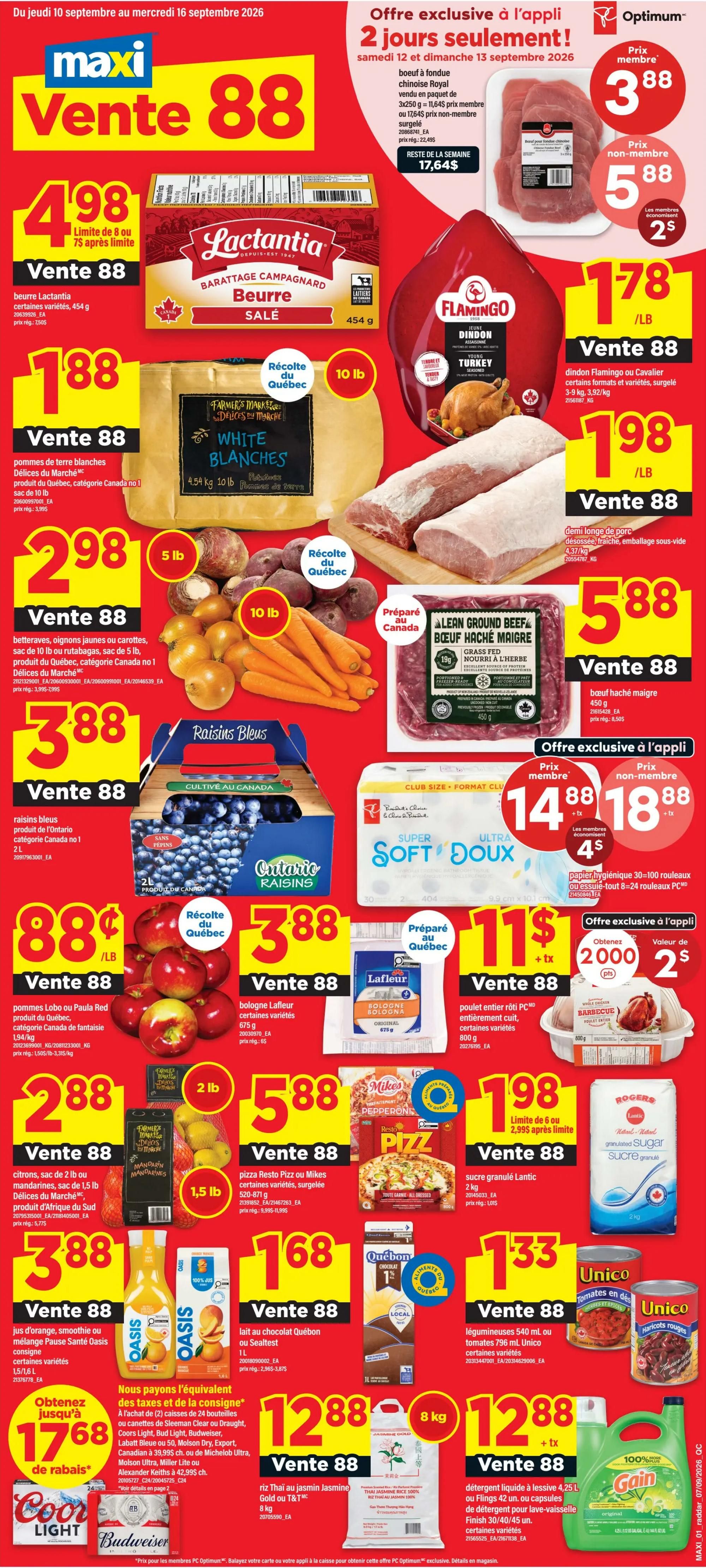 Maxi Flyer September 10 to 16