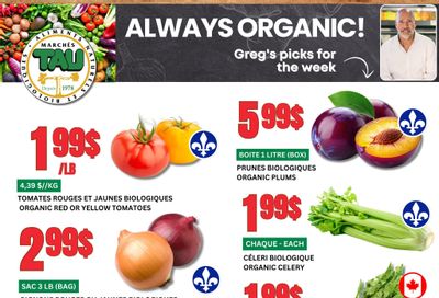 Marches Tau Produce Flyer September 8 to 13