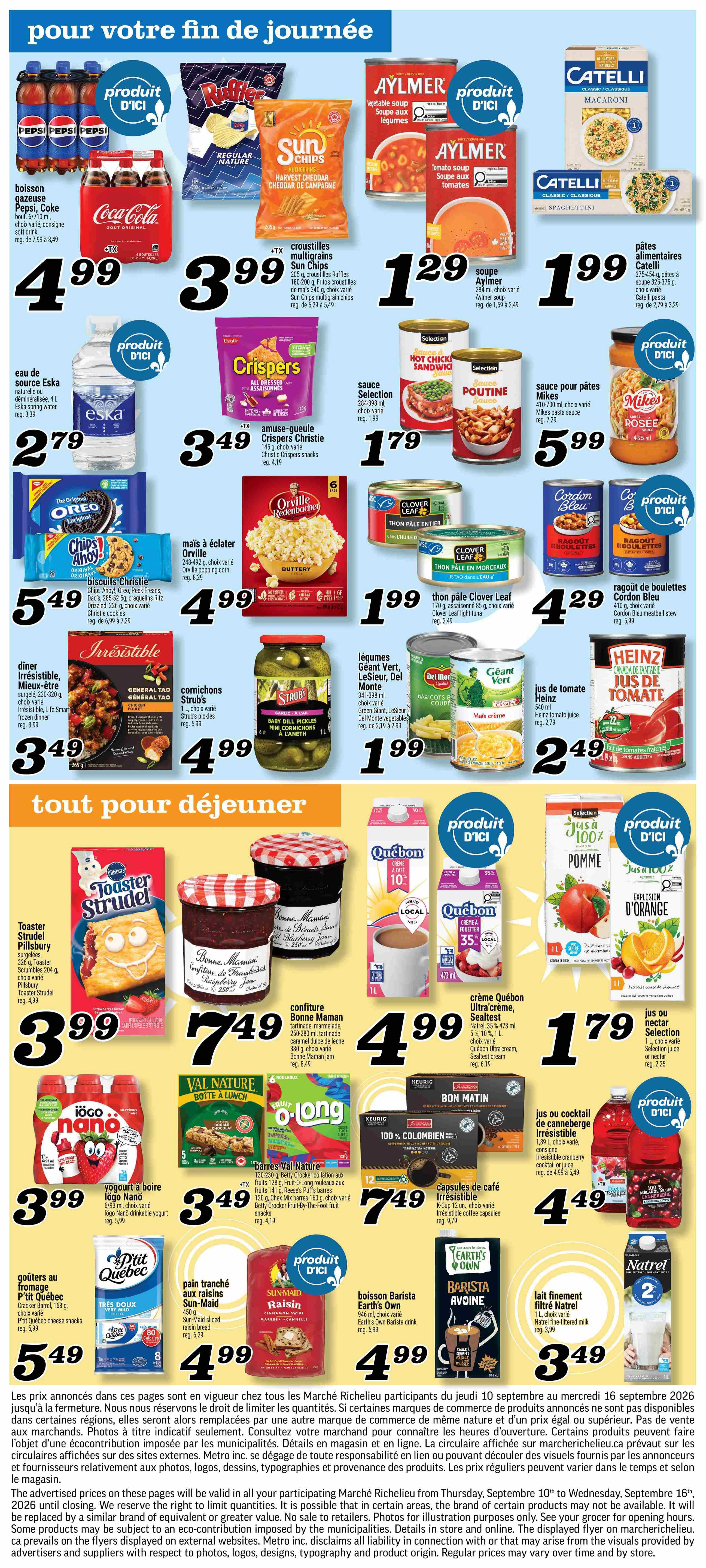 Marche Richelieu Flyer September 10 to 16