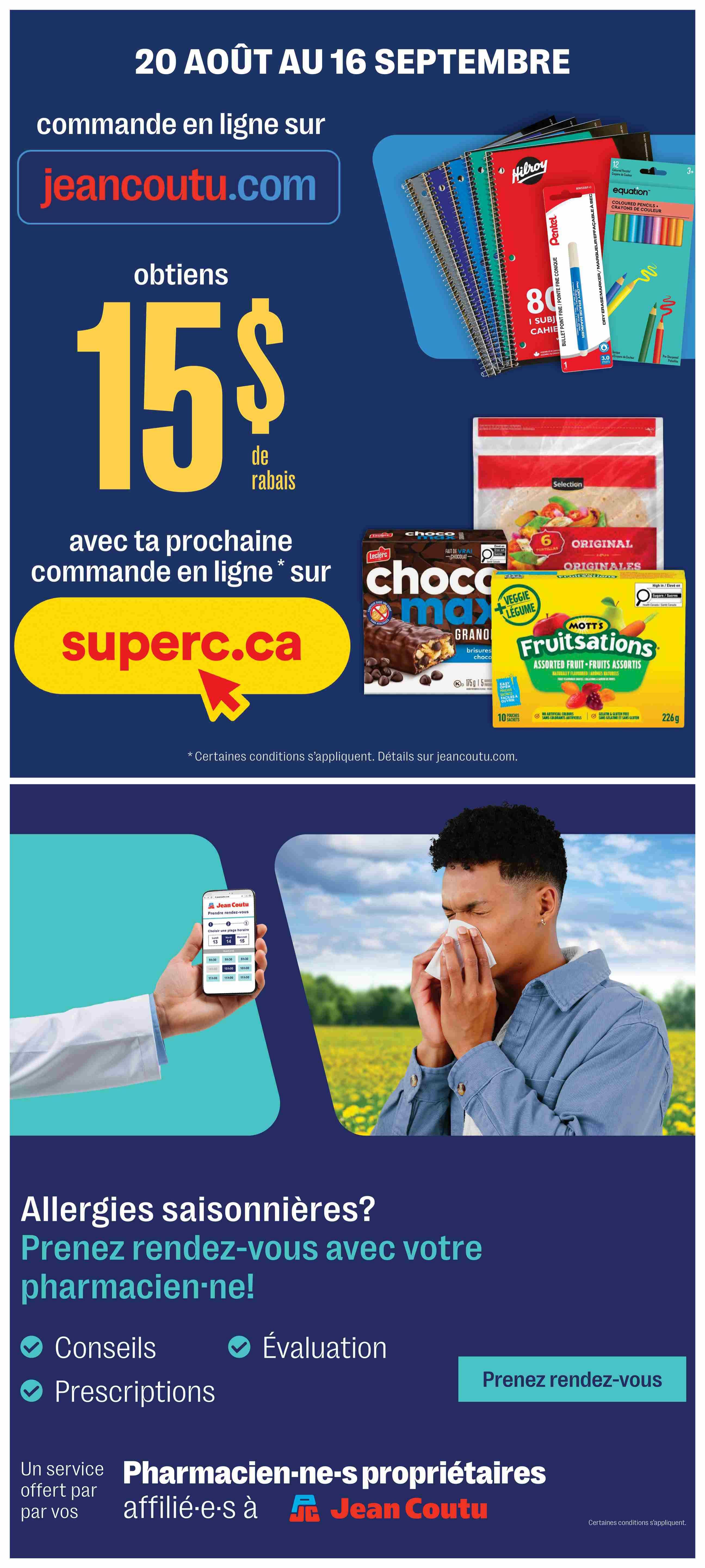 Jean Coutu Flyer September 10 to 16