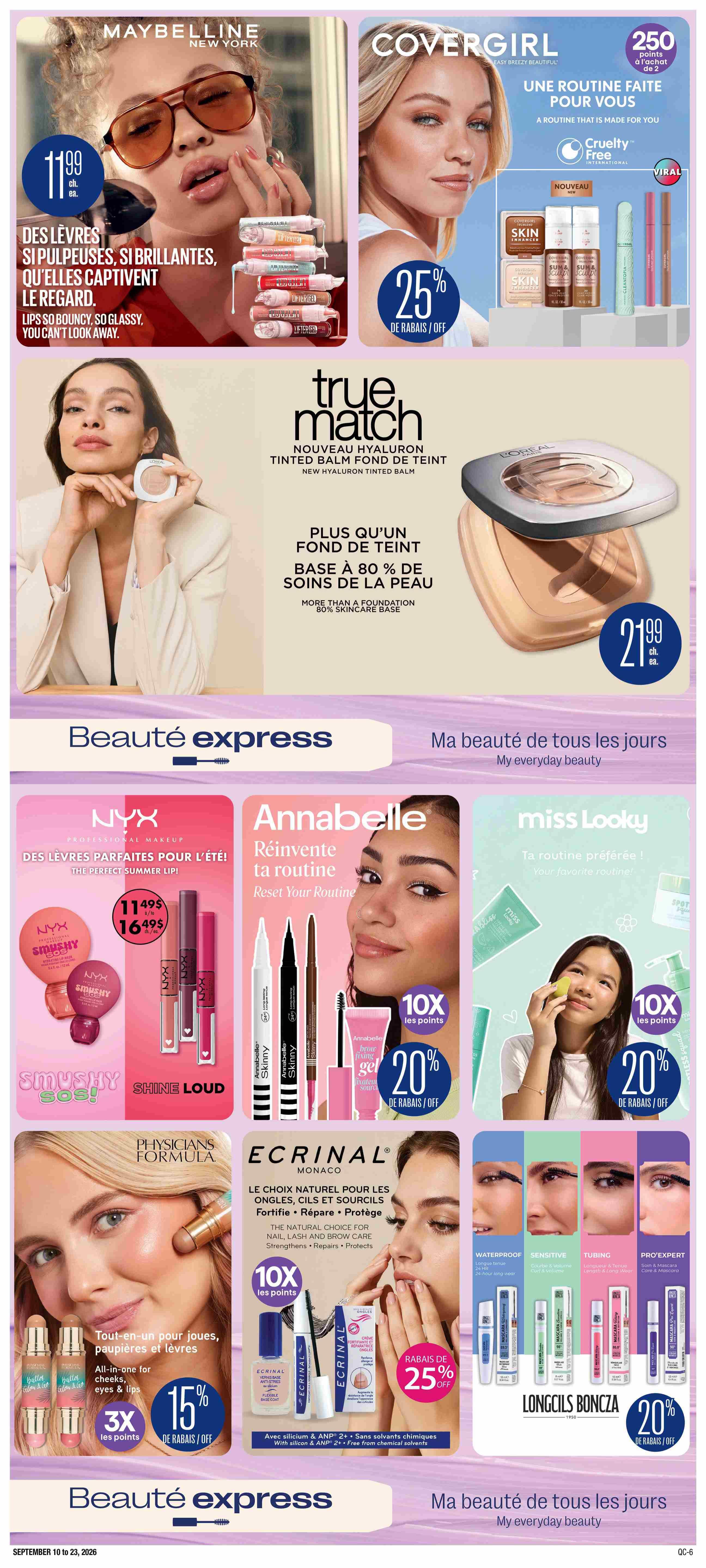 Jean Coutu Beauty Flyer September 10 to 23