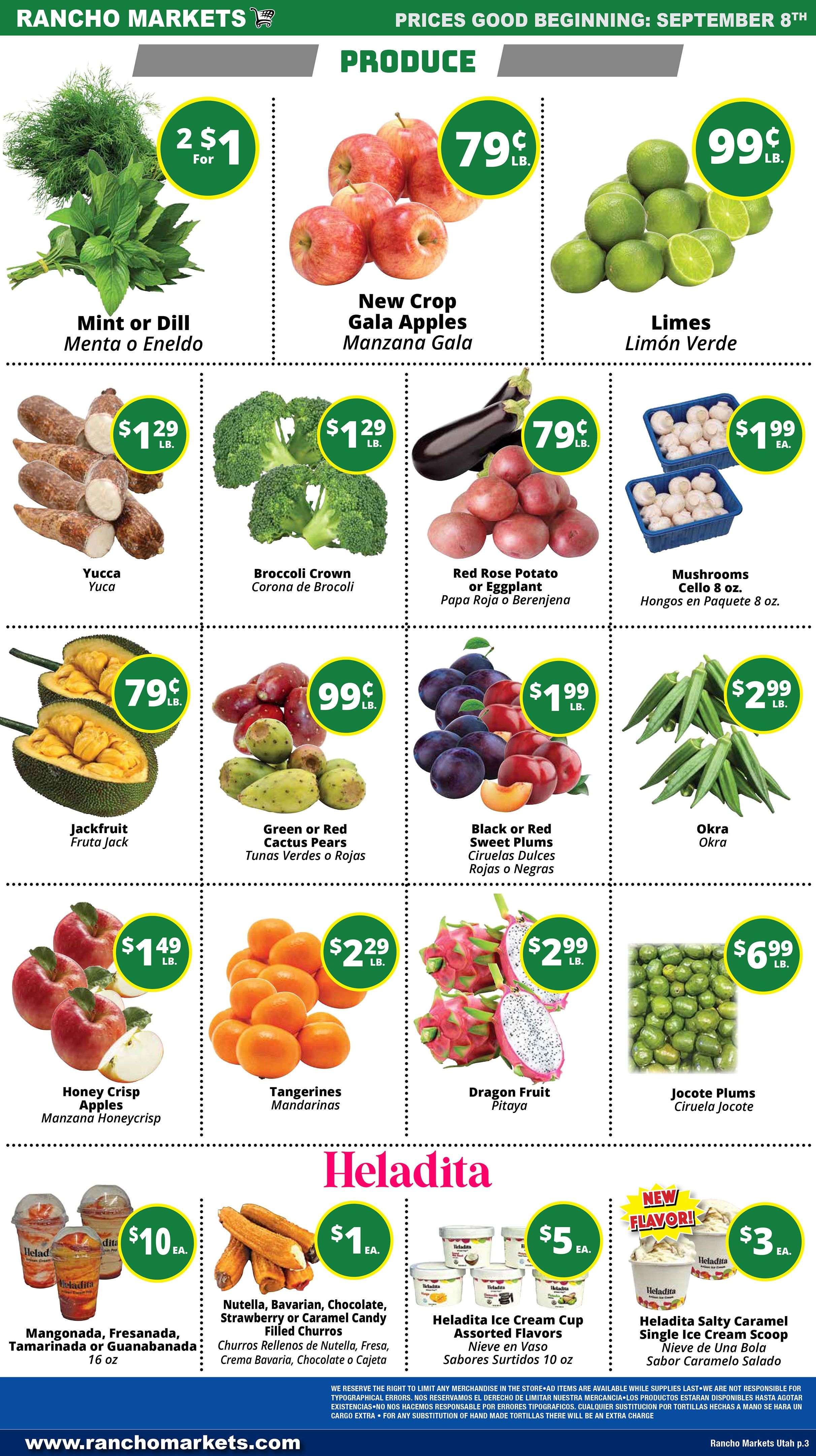 Rancho Markets Weekly Ad September 8 - 14, 2026