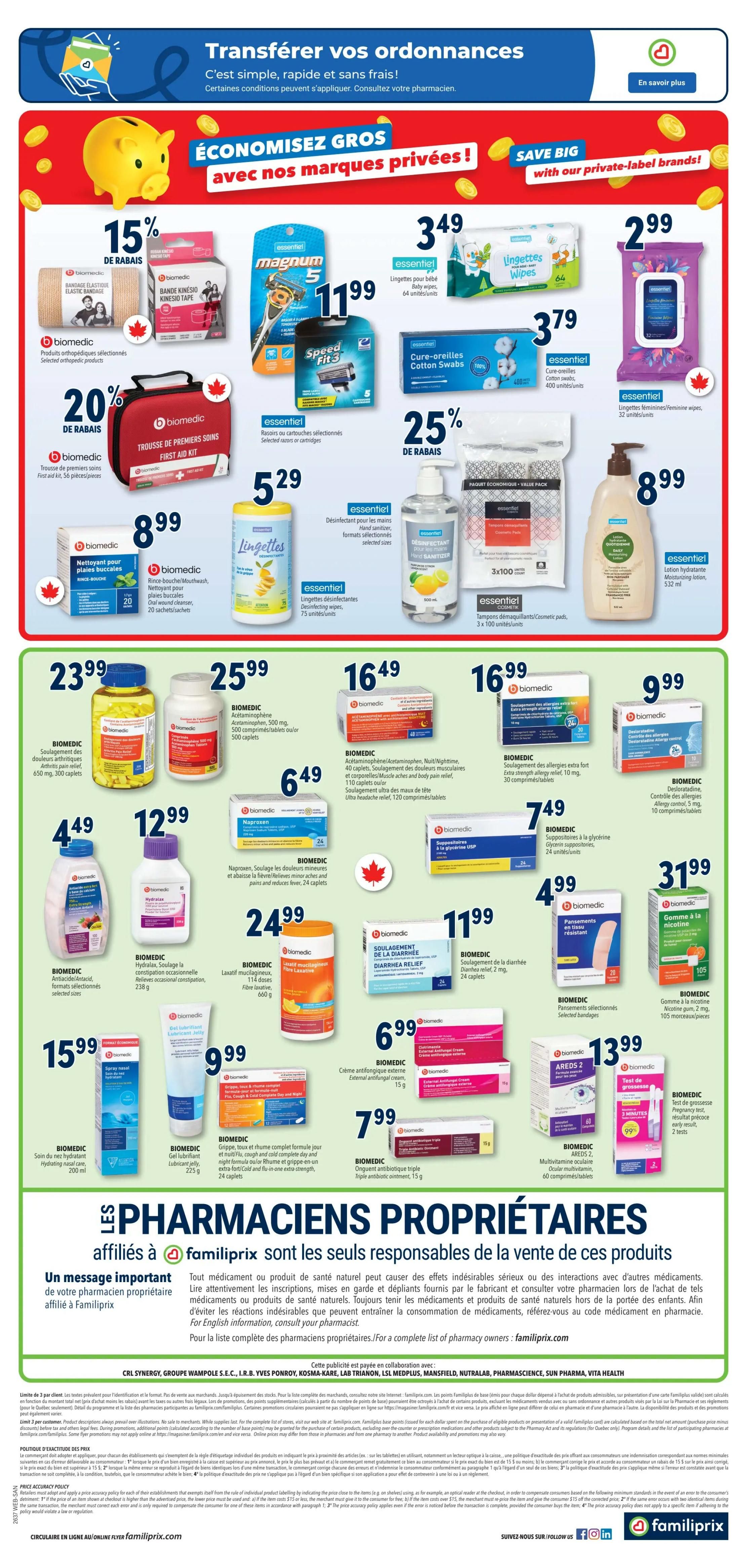 Familiprix Sante Flyer September 10 to 16