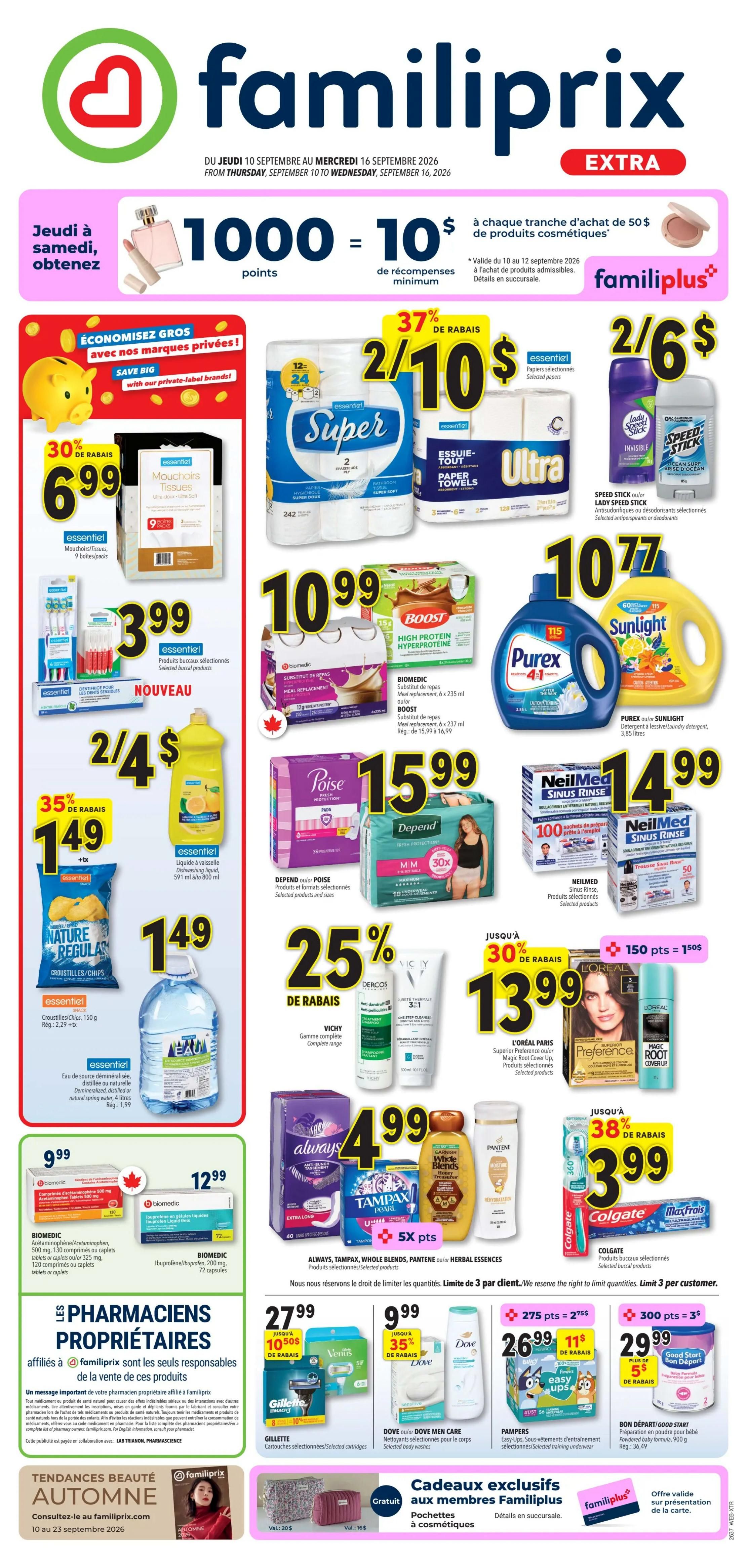 Familiprix Extra Flyer September 10 to 16